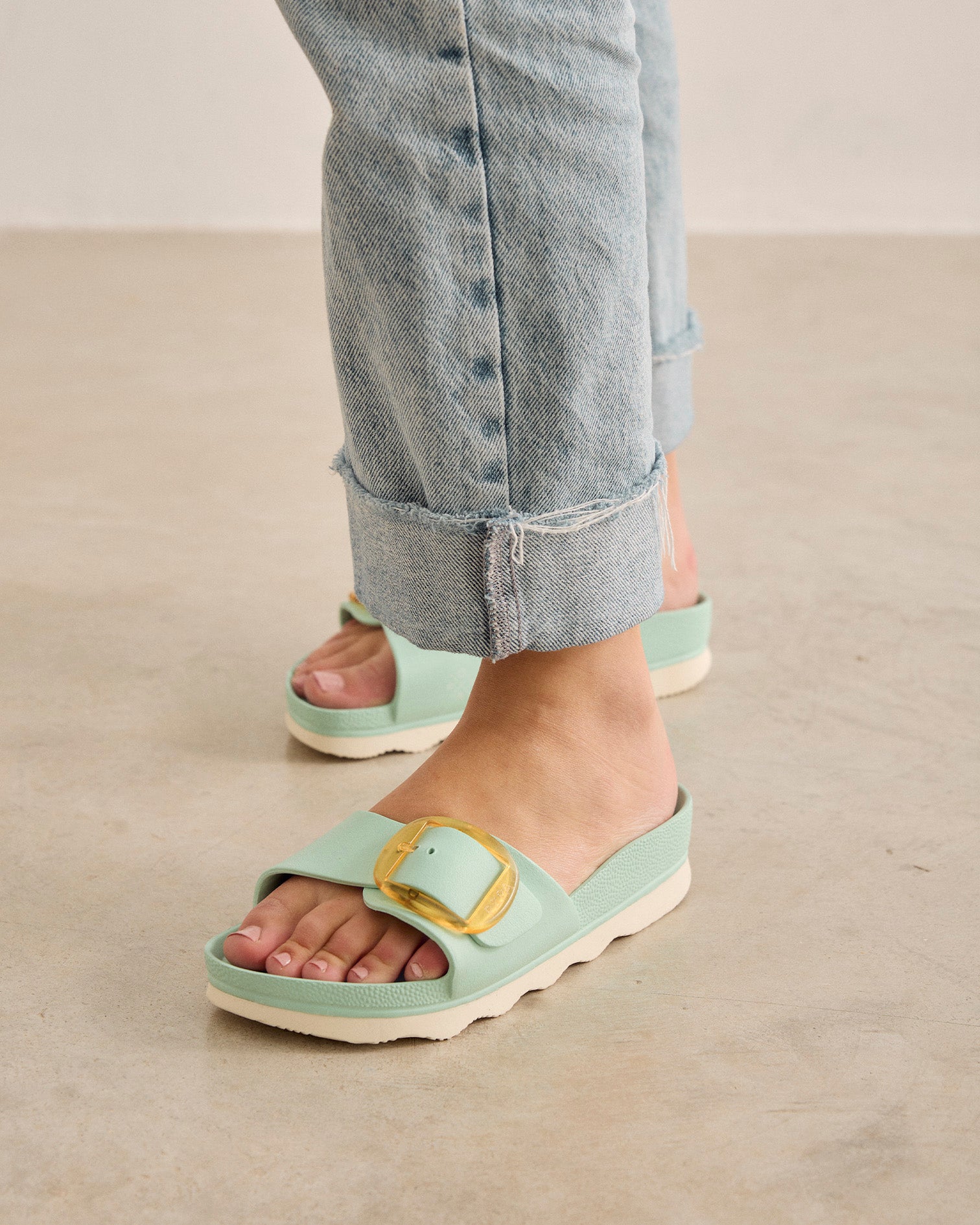Claquettes d’eau pour femme Aqua Babaro Vert