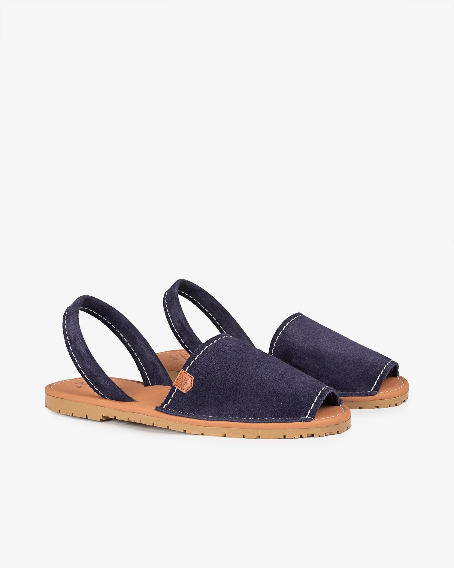 Menorquina Plana George Bay Serraje Azul Marino