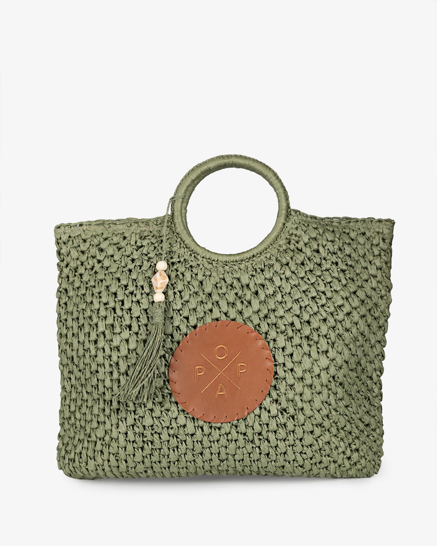 Bolso Solea Rafia Kaki M