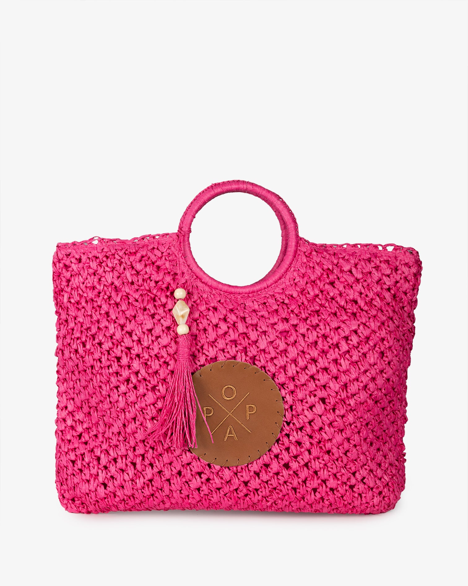 Bolso Solea Rafia Rosa M
