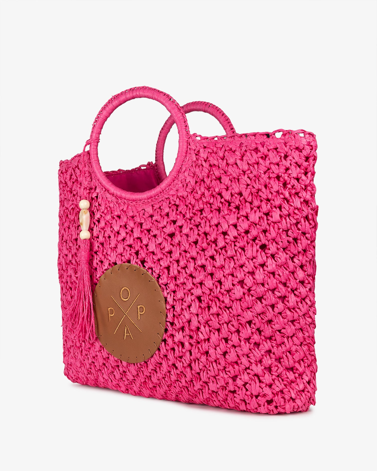 Bolso Solea Rafia Rosa M