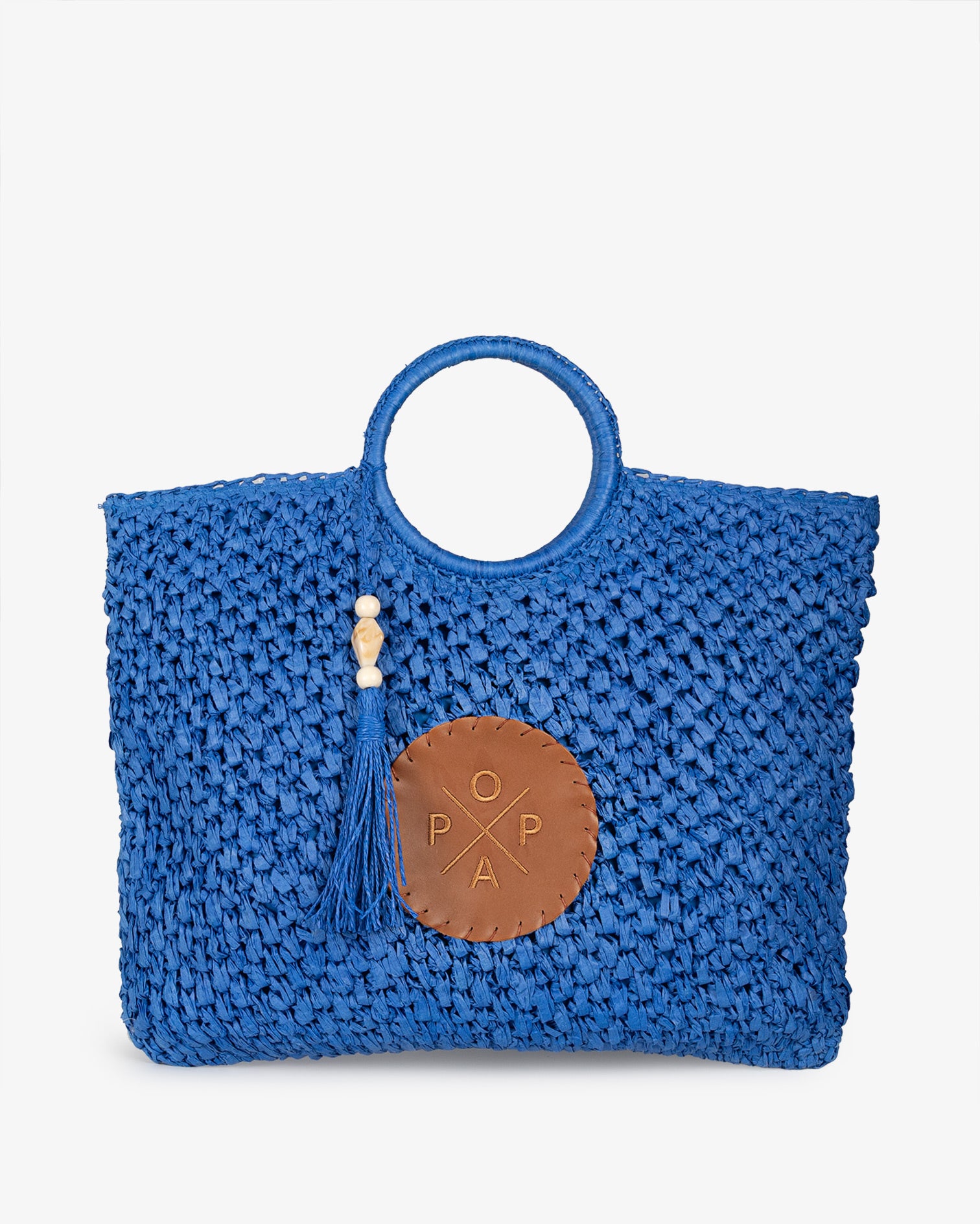 Bolso Solea Rafia Azul M