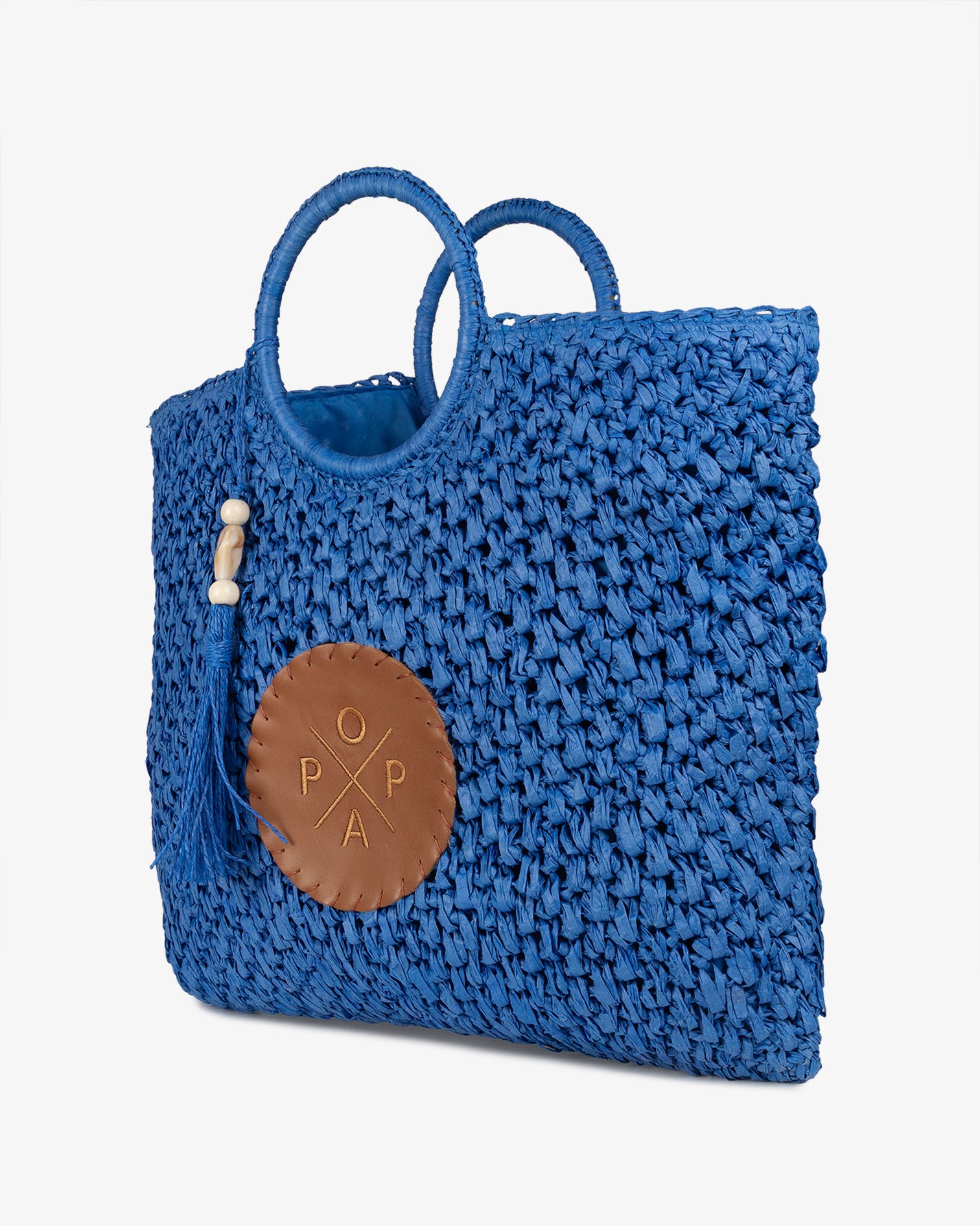 Bolso Solea Rafia Azul M