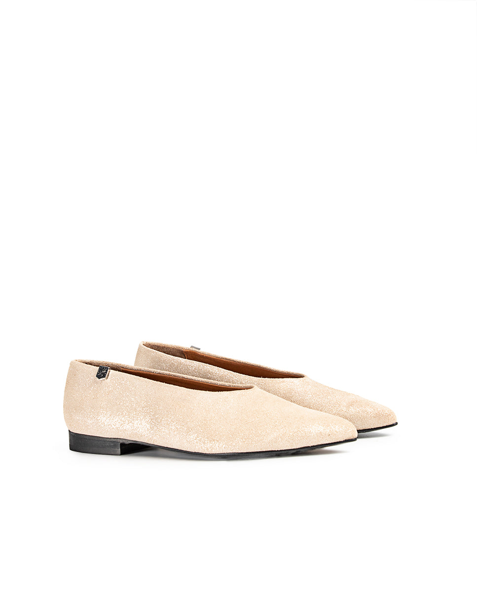 Anabel Boreal Beige Ballerina