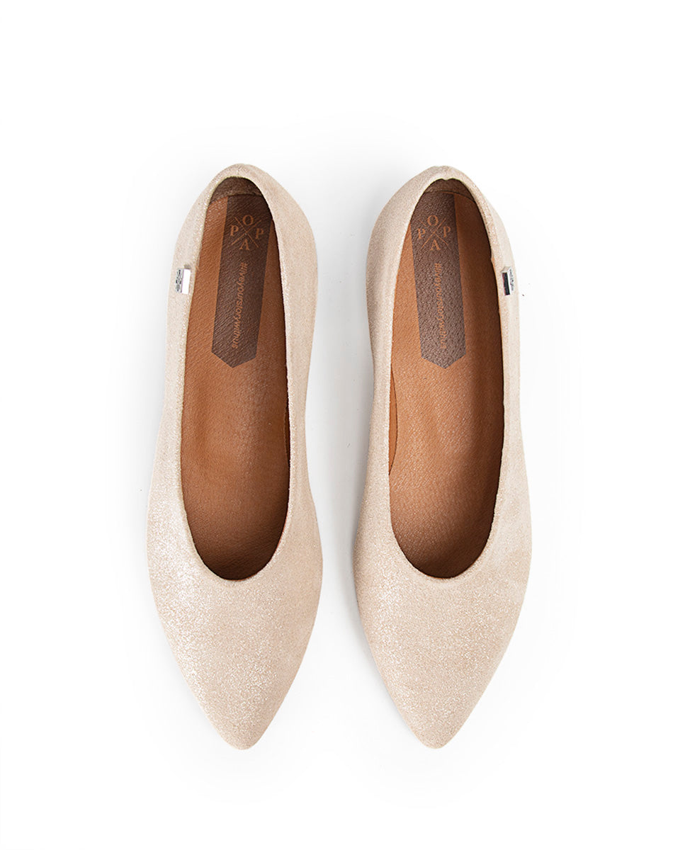 Anabel Boreal Beige Ballerina