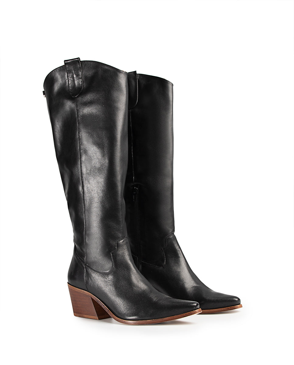 Bota Paulina Piel Negro
