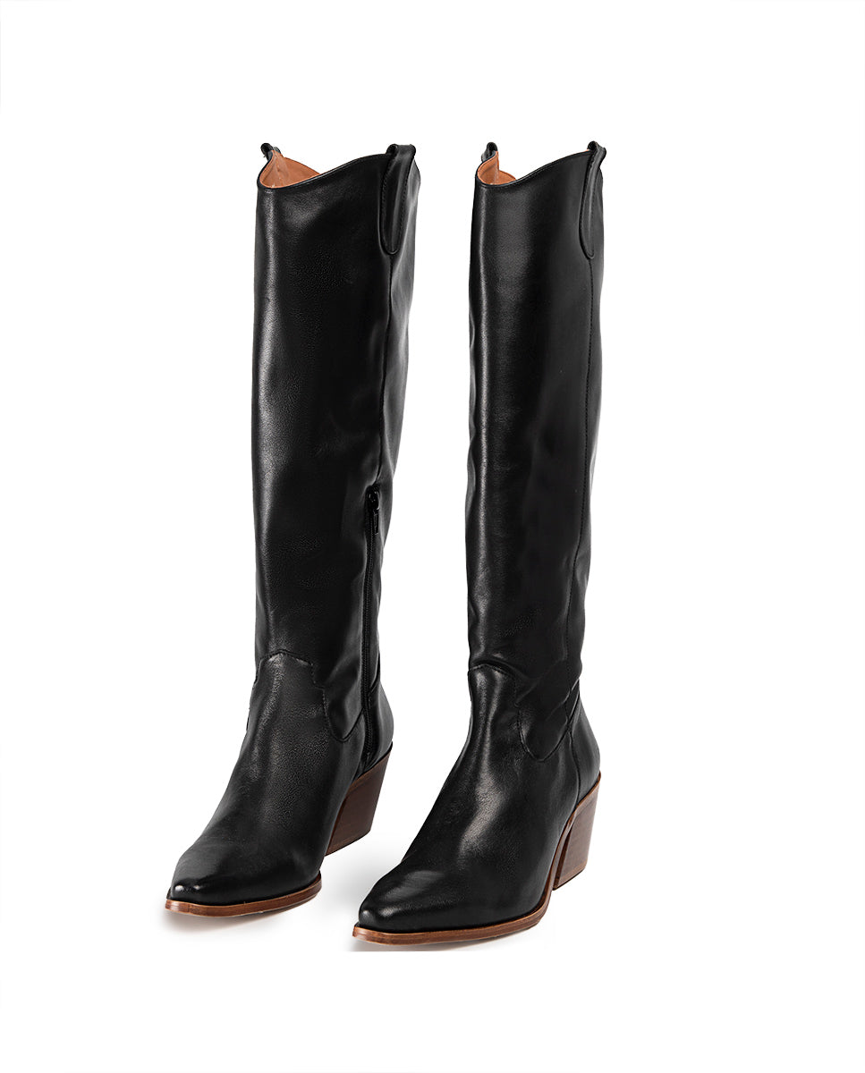 Bota Paulina Piel Negro