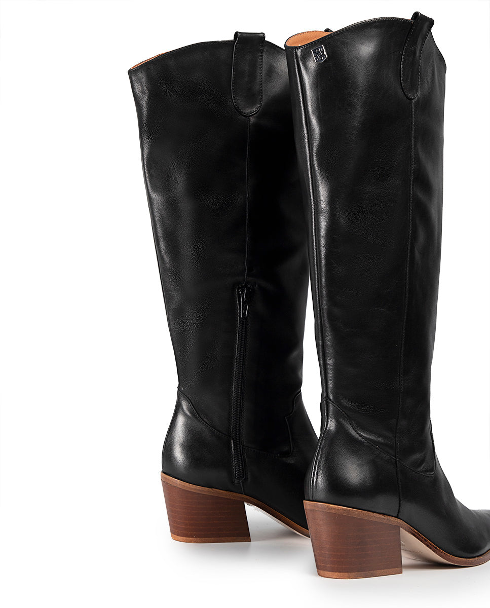 Bota Paulina Piel Negro