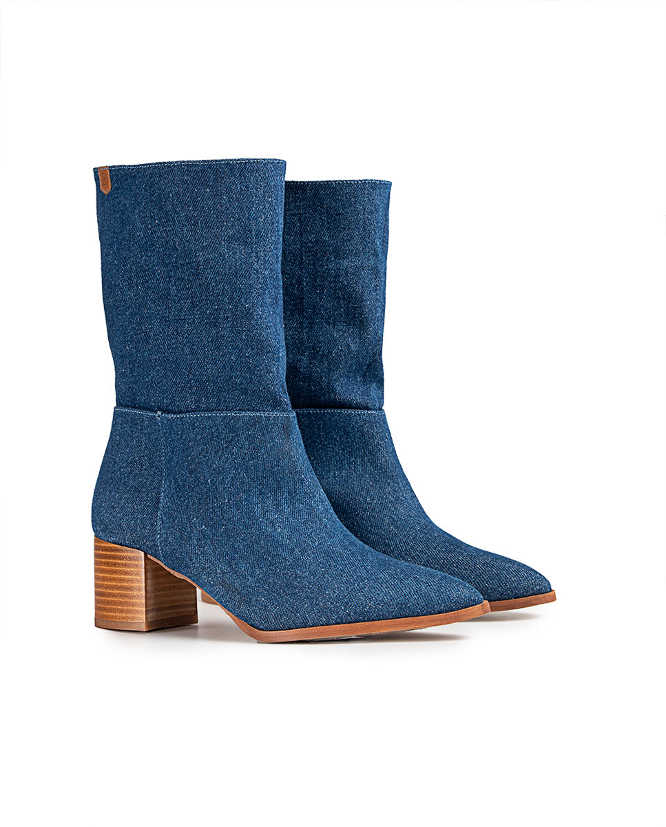 Bota Thais Jeans Azul