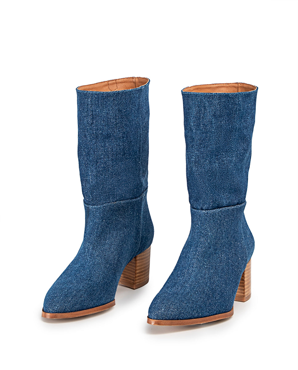 Bota Thais Jeans Azul