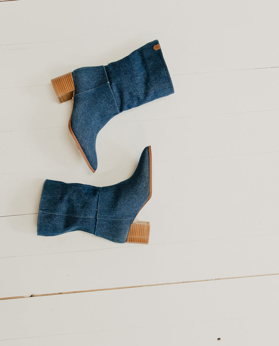 Bota Thais Jeans Azul