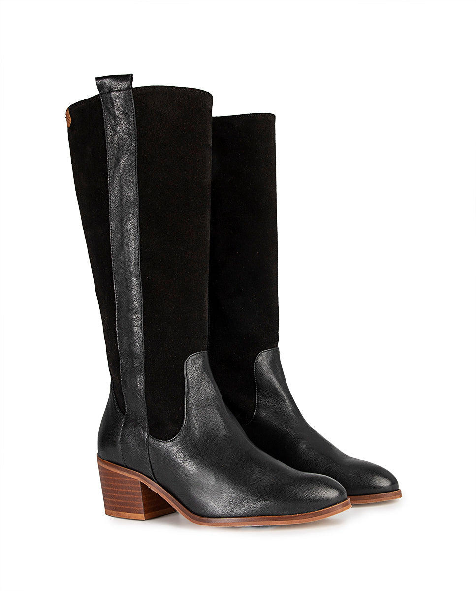 Bota Florence Piel Negro