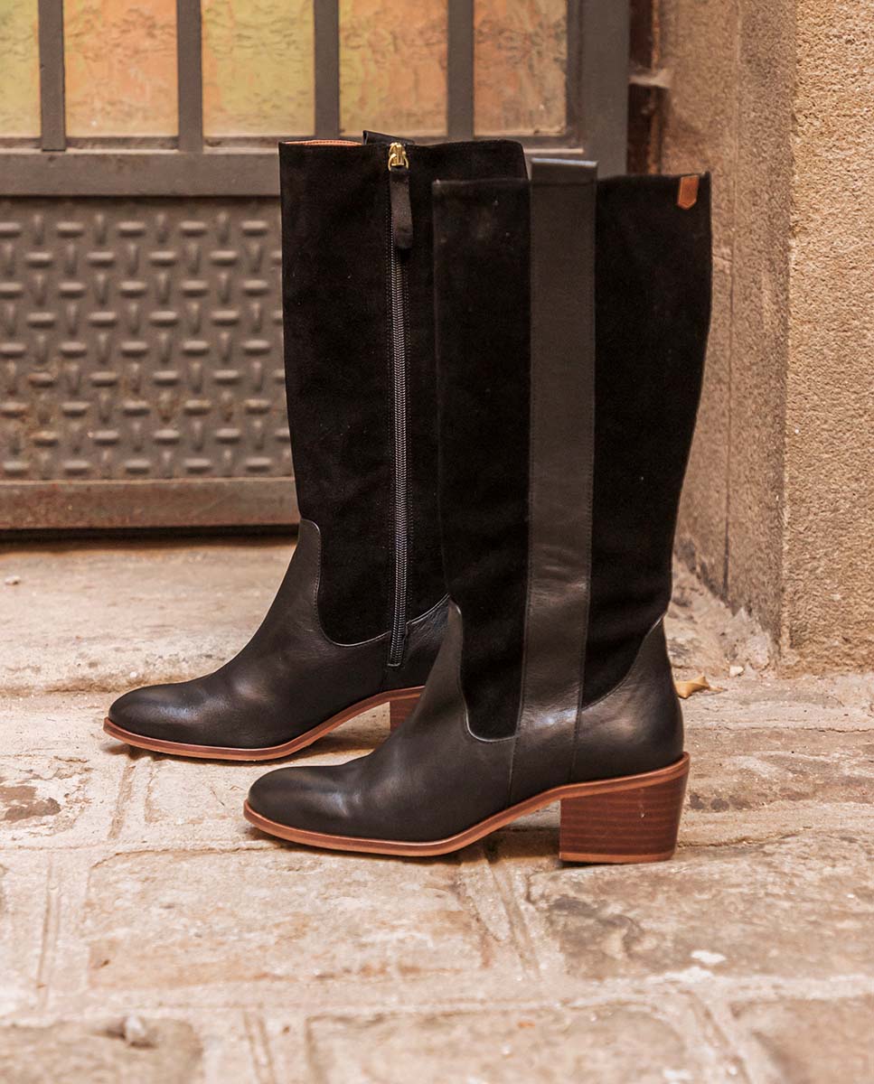 Bota Florence Piel Negro