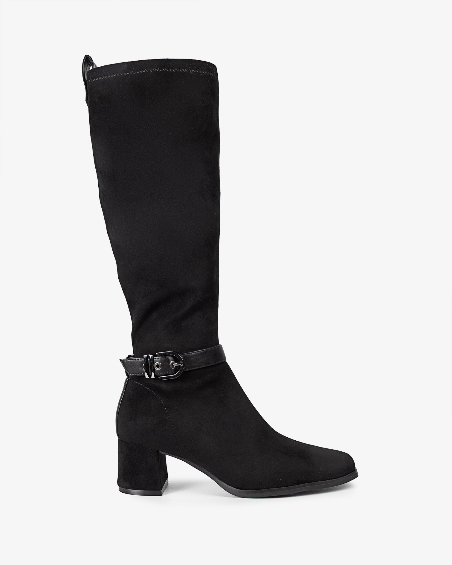 Black Suede High Boot Flare