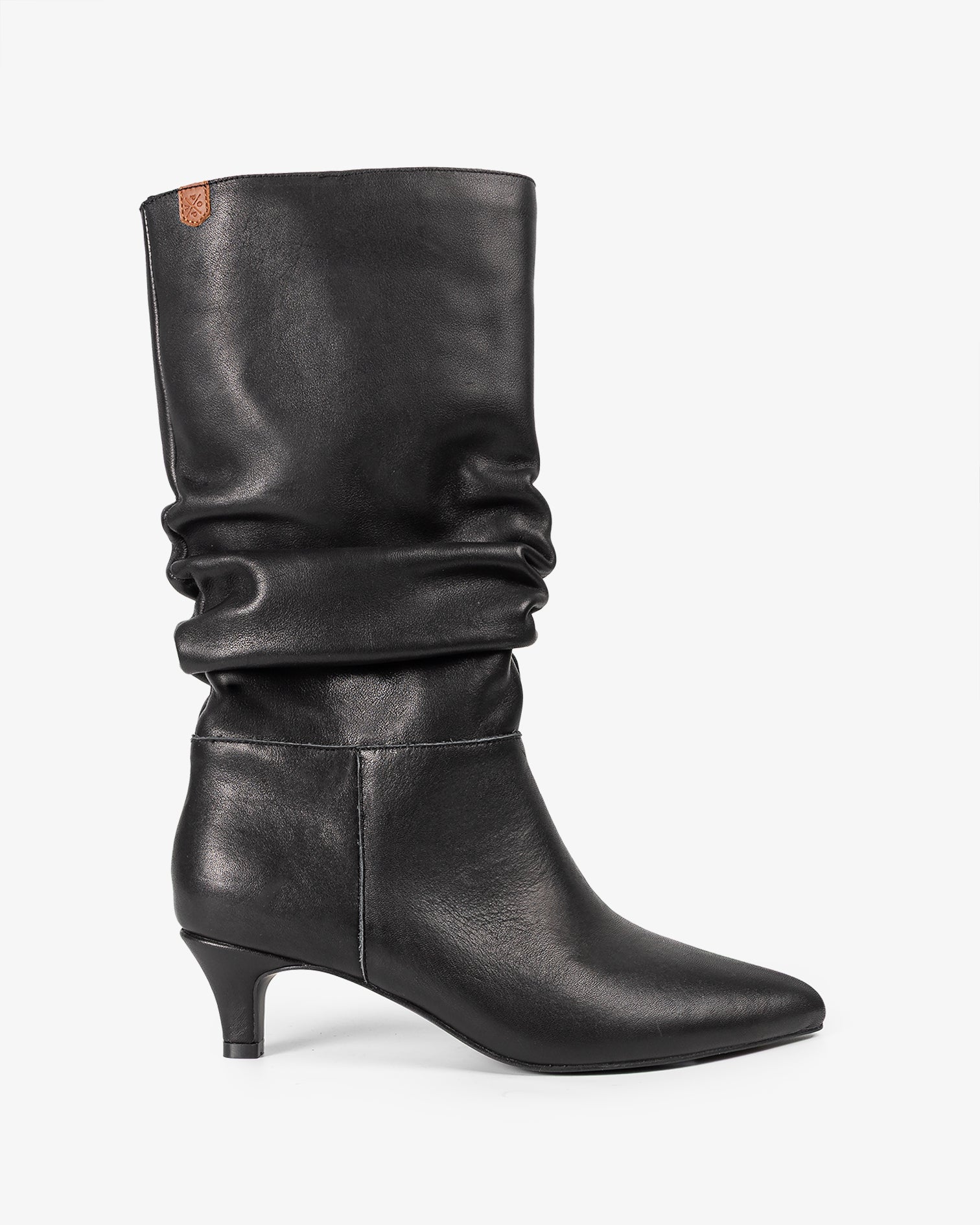 Bota Média de Pele Negra Nirvana