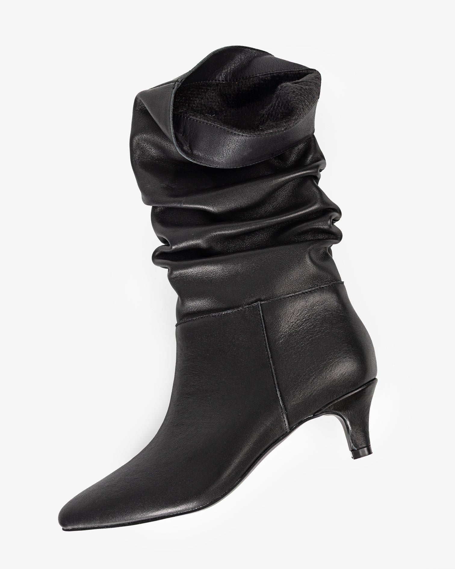 Bota Media de Piel Negra Nirvana