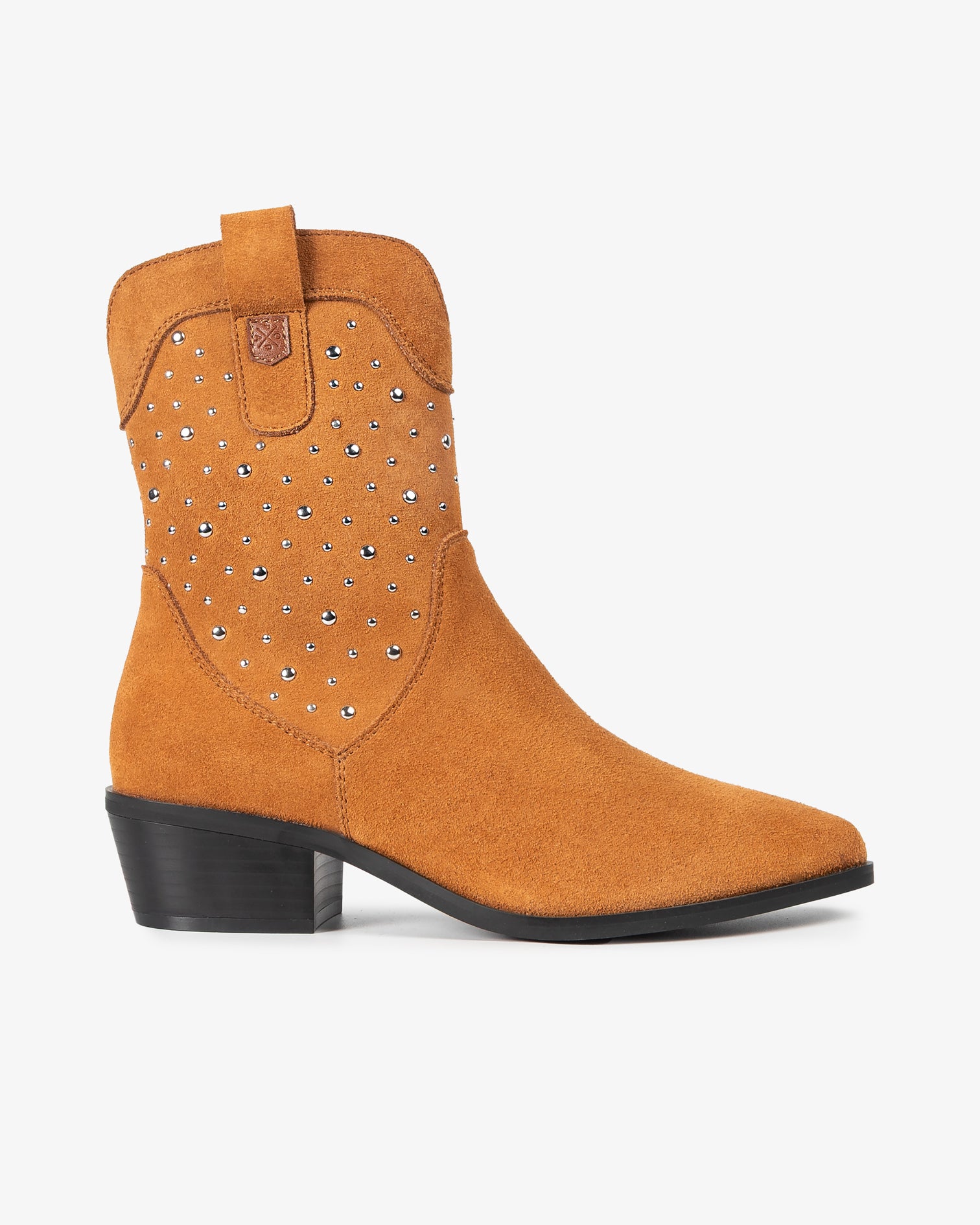 Botín de Serraje Marrón con Tachuelas Senda