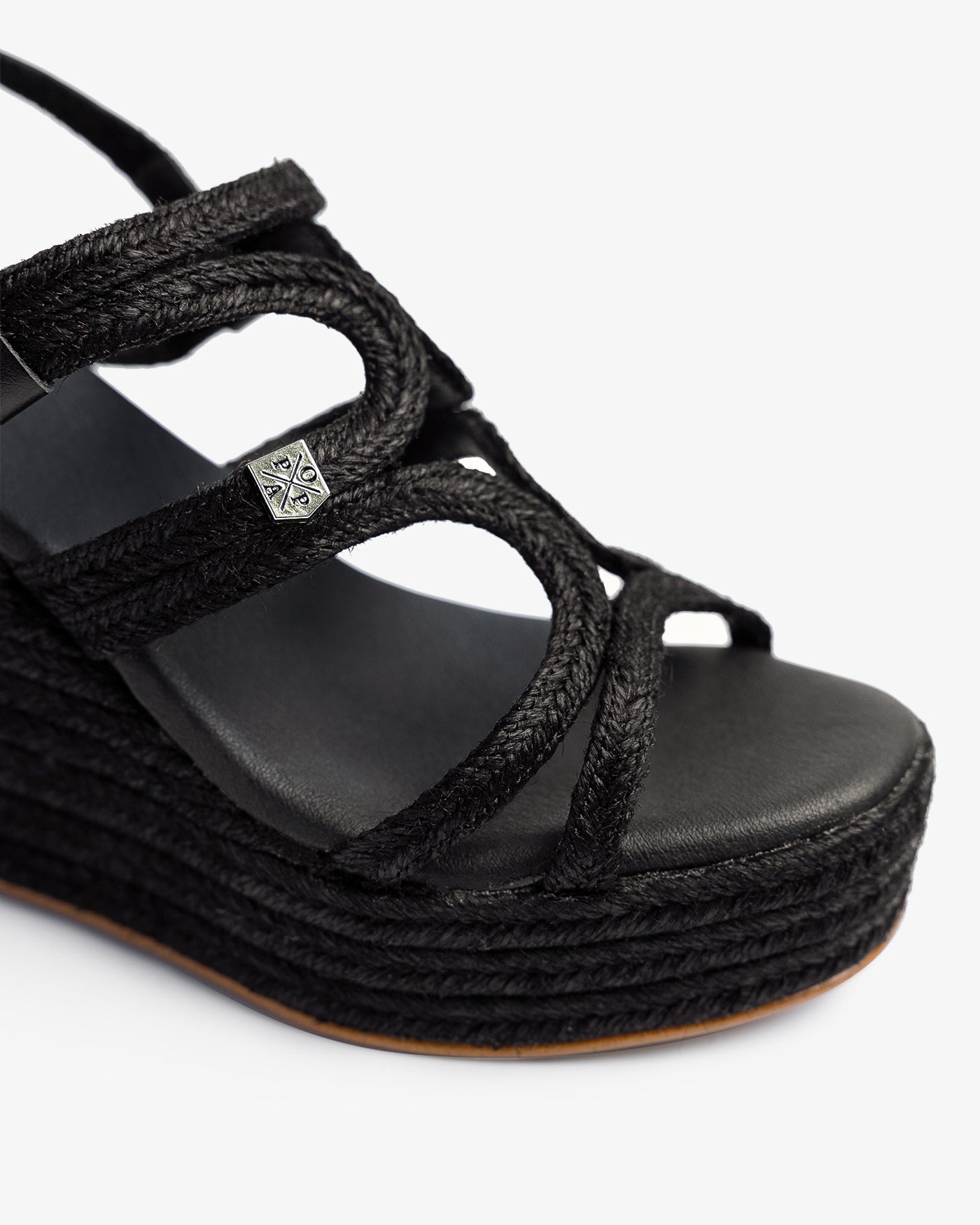 Cuña Ribera Yute Negro 35