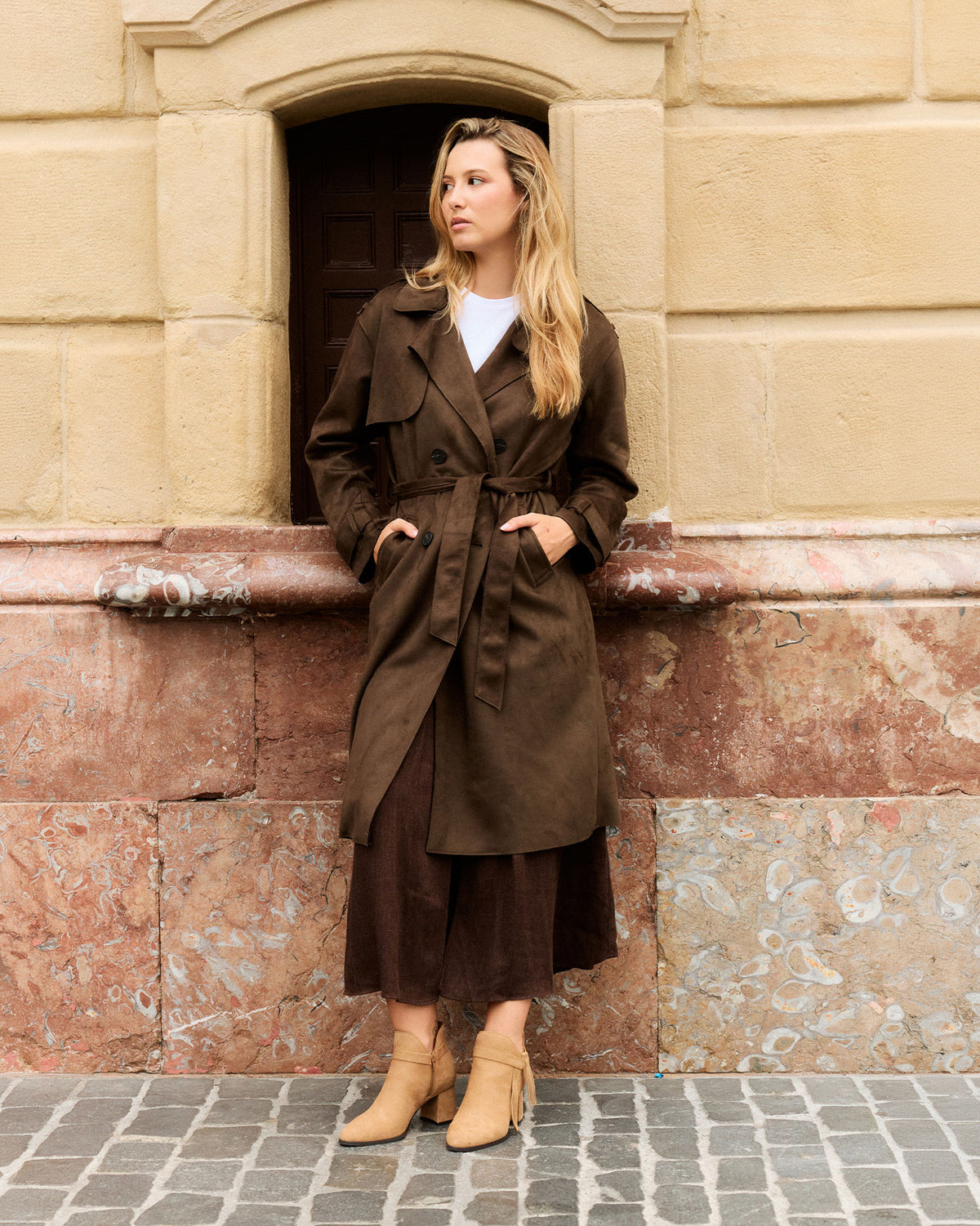 Botín Beige de Mujer Cayafate Flecos