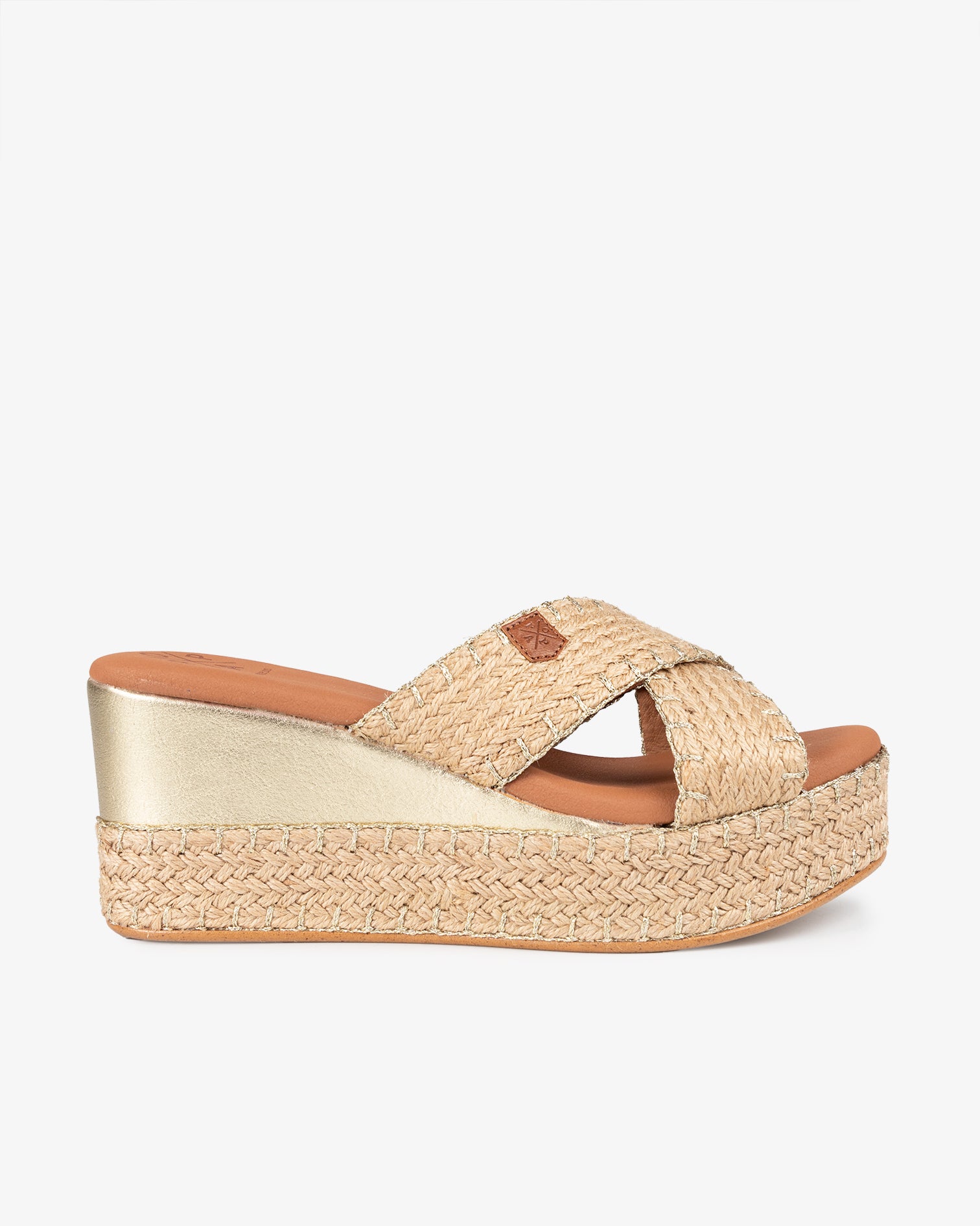 Albufera Gold Jute Wedge