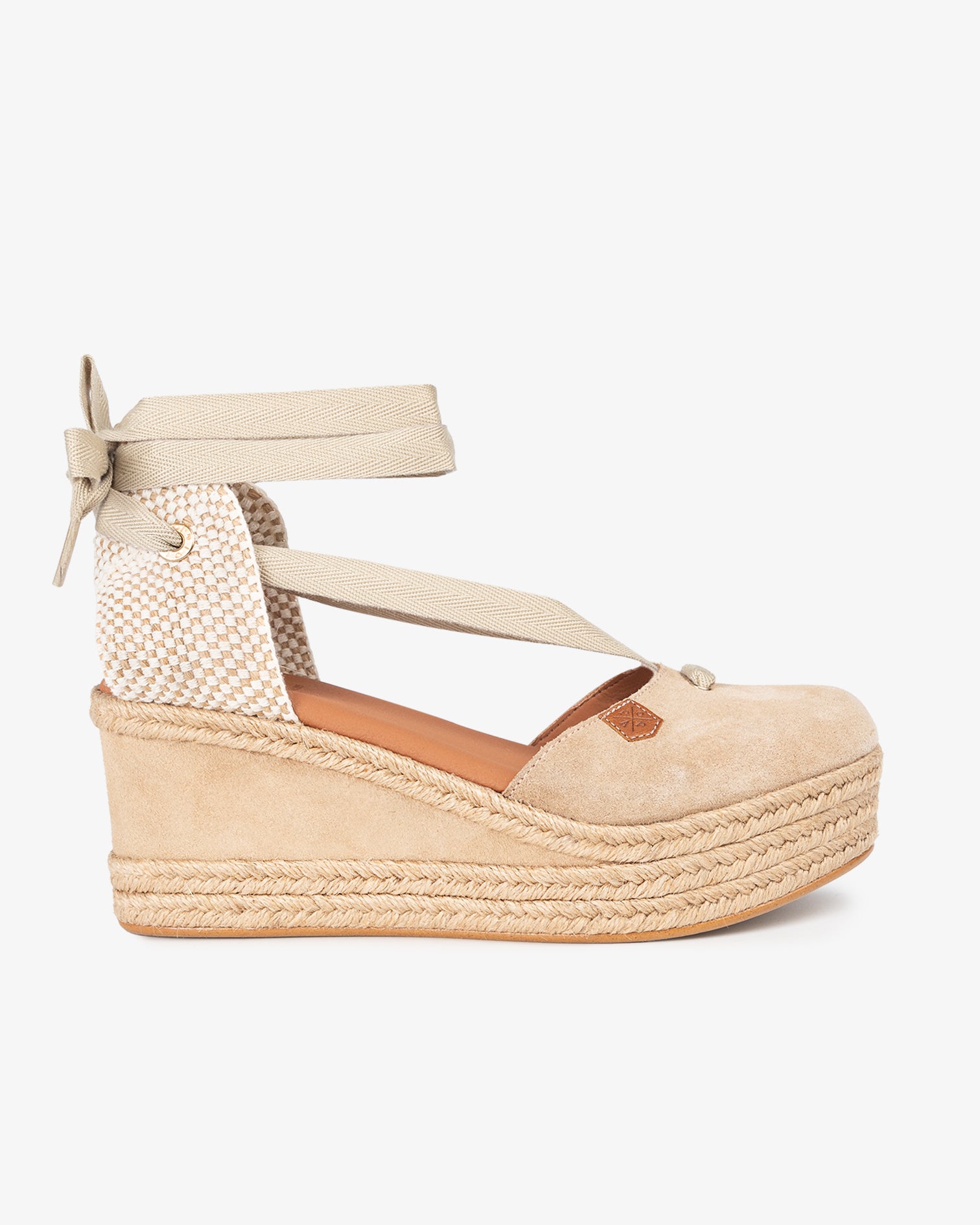 Cuña Baja Atada Muri Serraje Bege