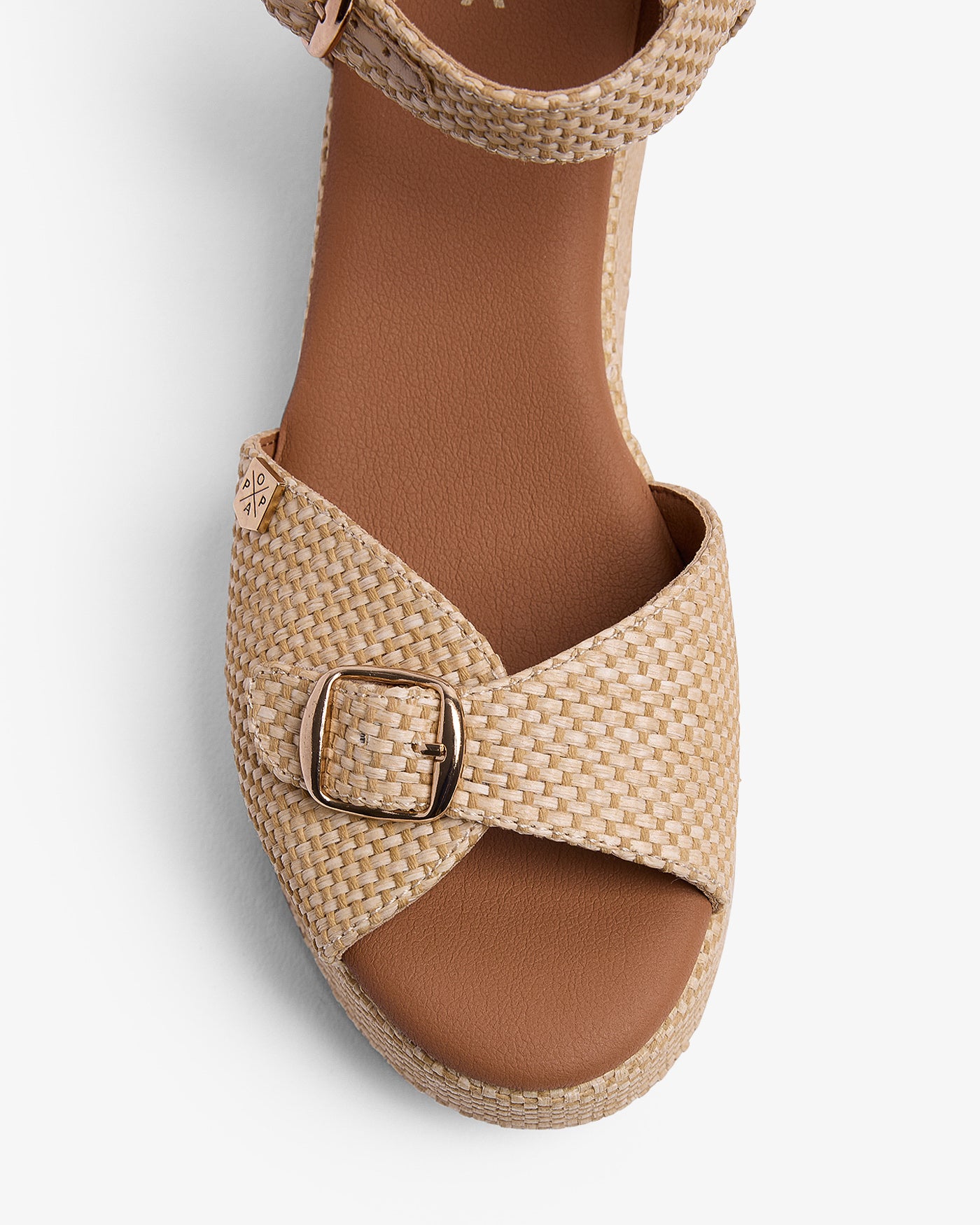 Cuña Muriel Rafia Beige 35