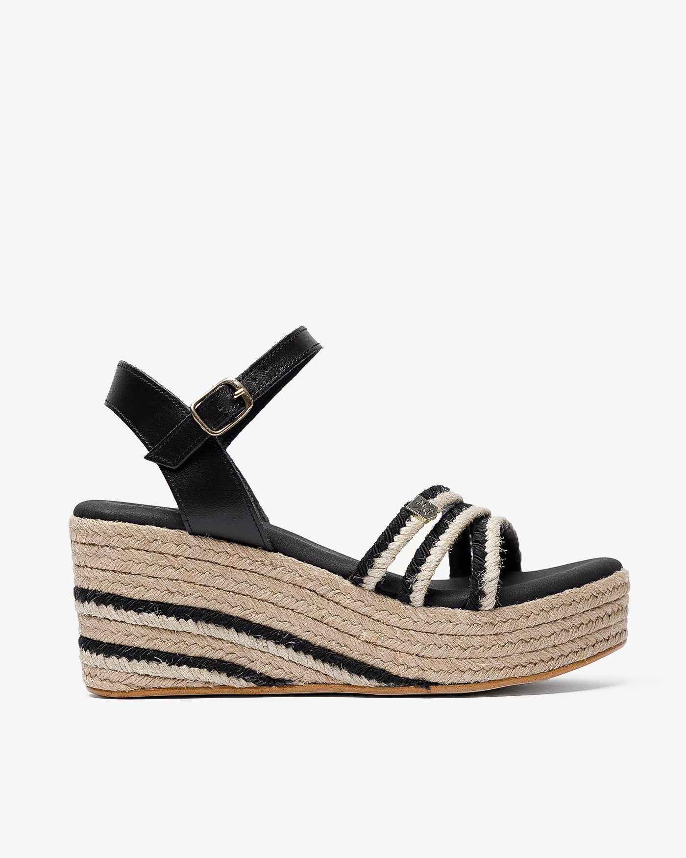 Cuña Albany Yute Negro 35