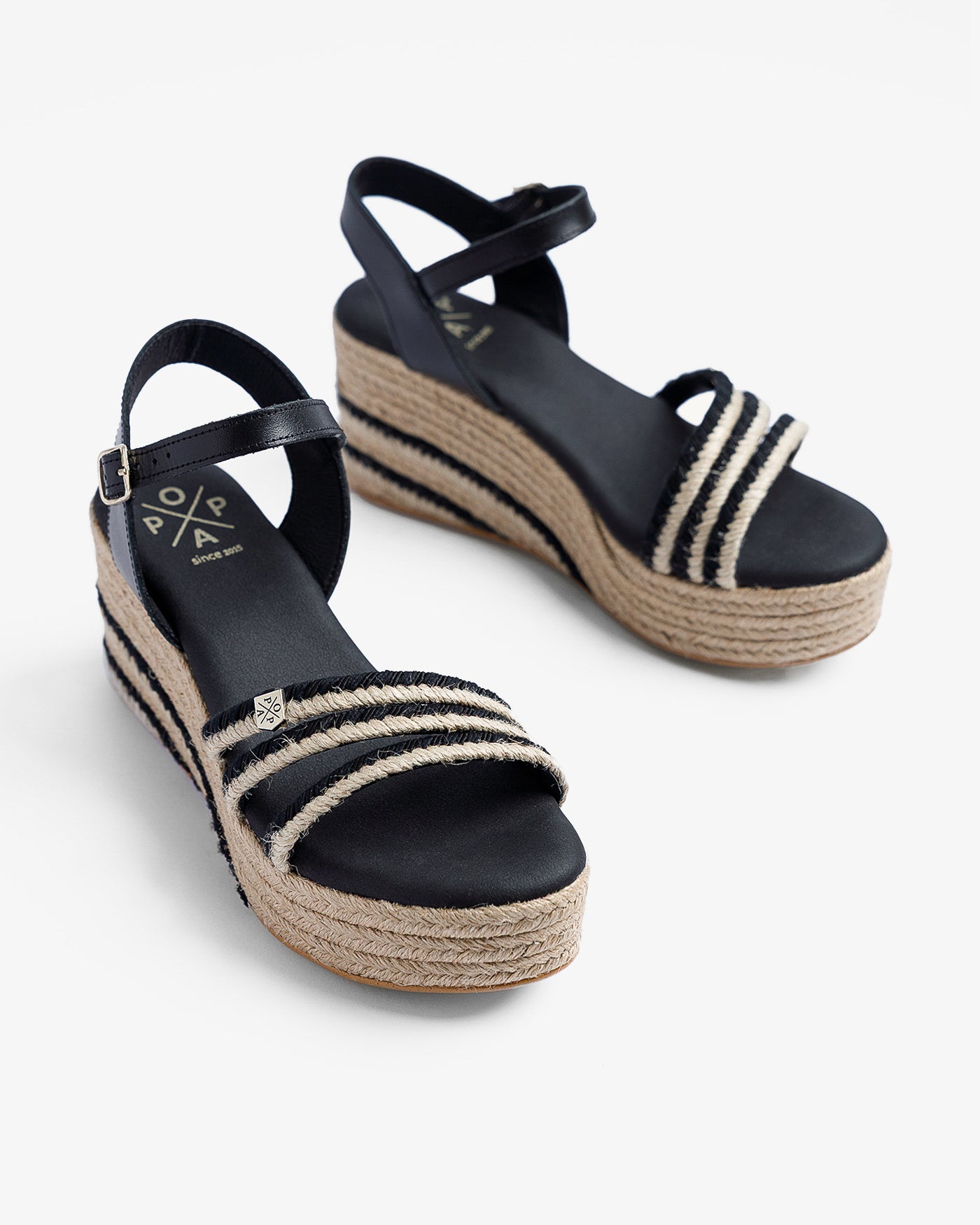 Cuña Albany Yute Negro 35