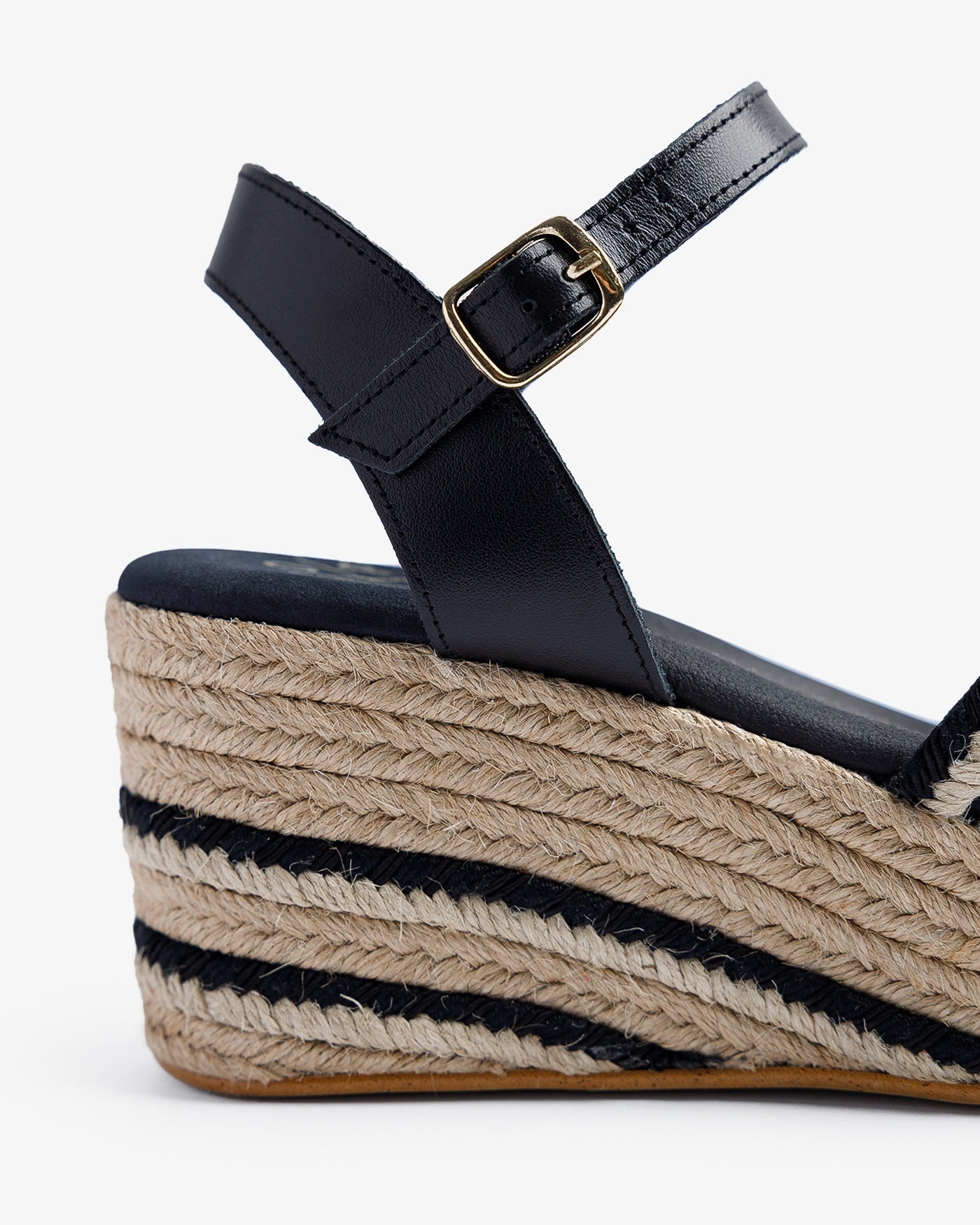 Cuña Albany Yute Negro 35