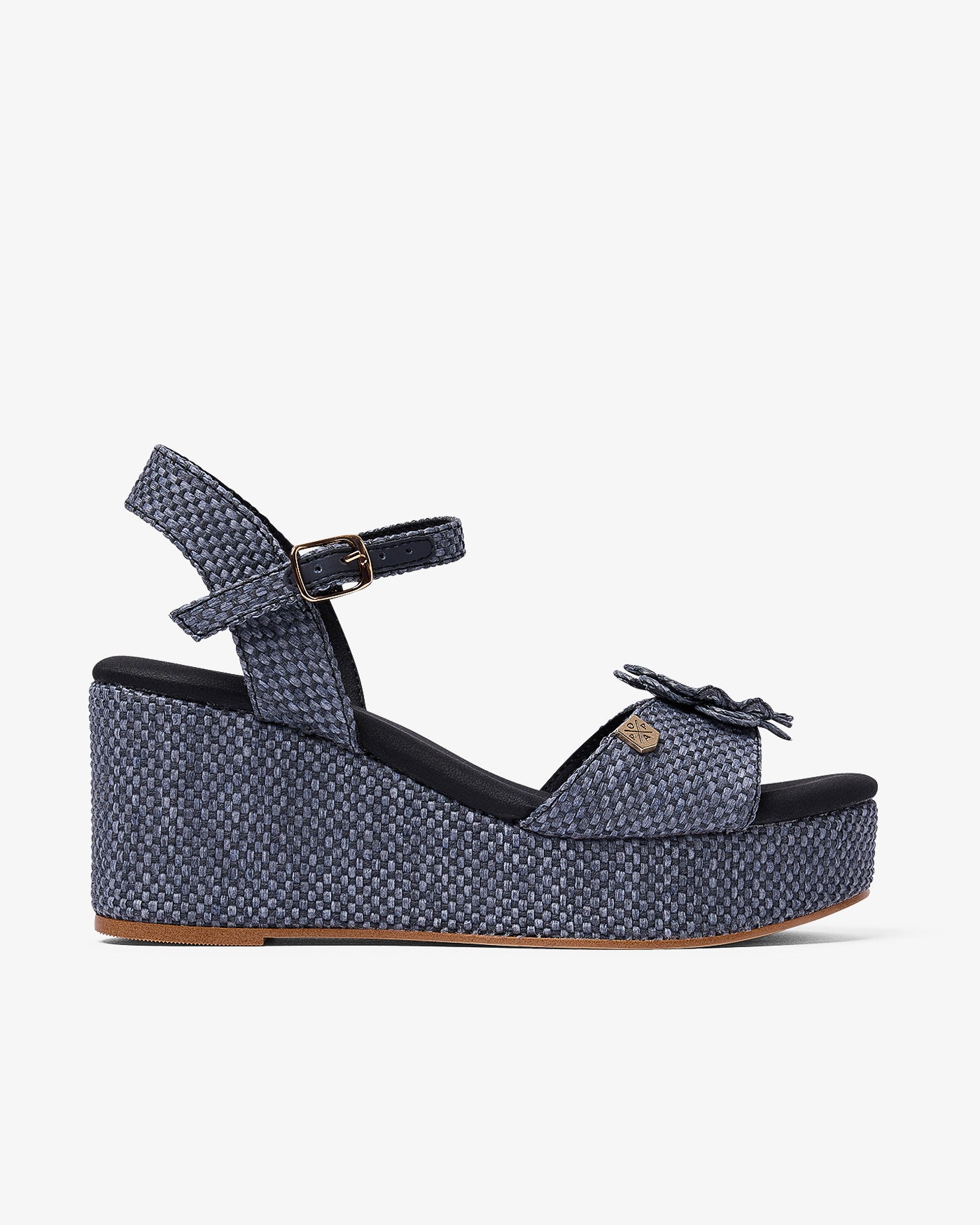 Cuña Arenal Rafia Negro 35