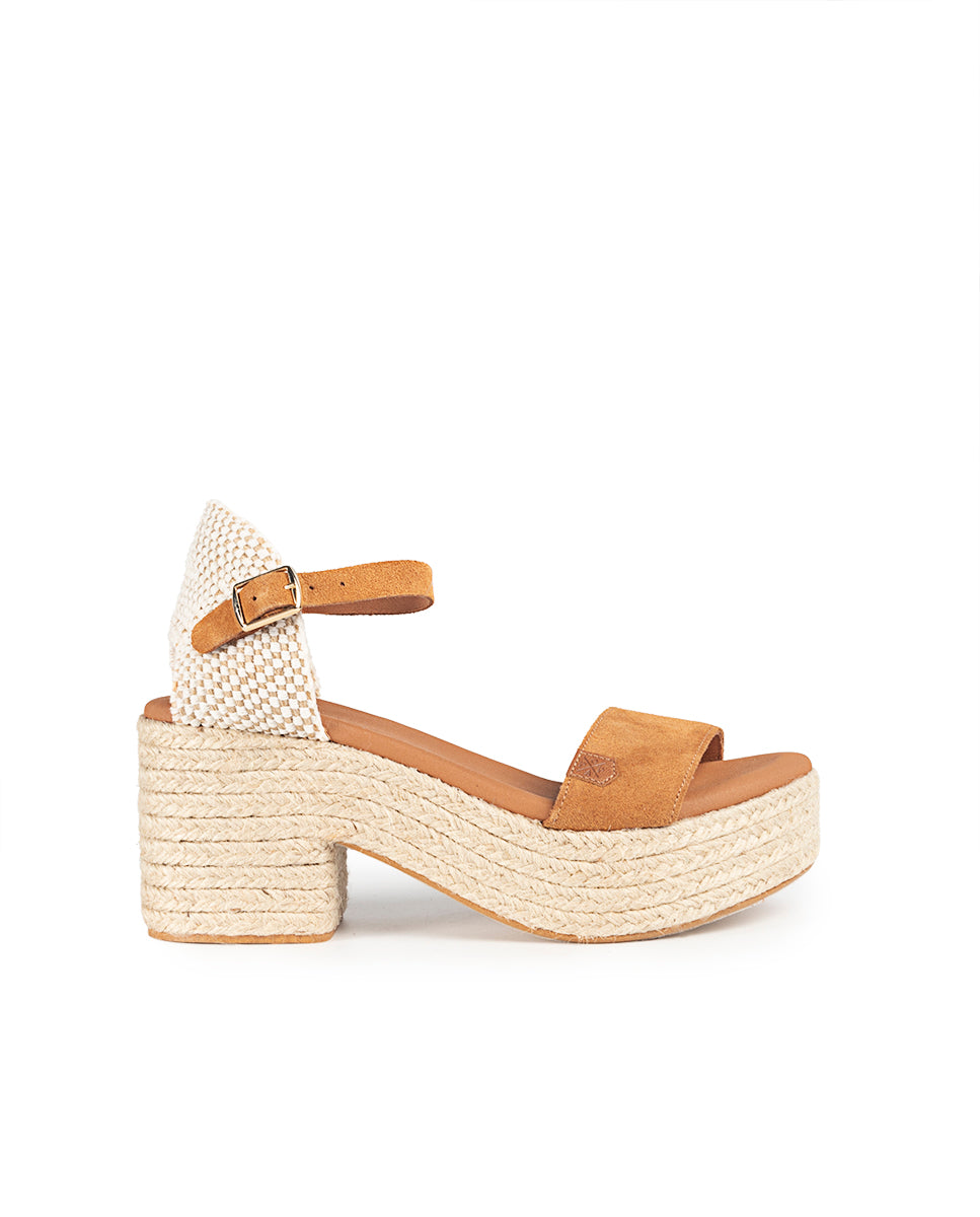 Izalco Split Leather Wedge Heel
