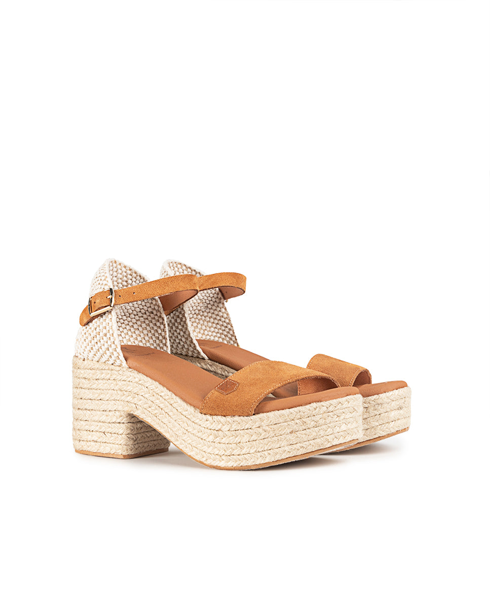 Izalco Split Leather Wedge Heel