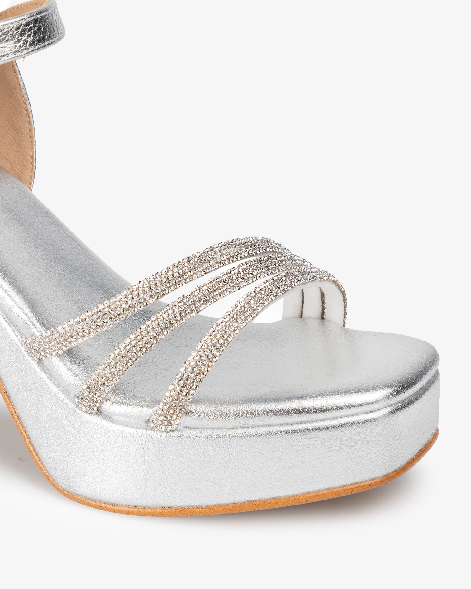 Sandália Plataforma Kuka Glow Prata