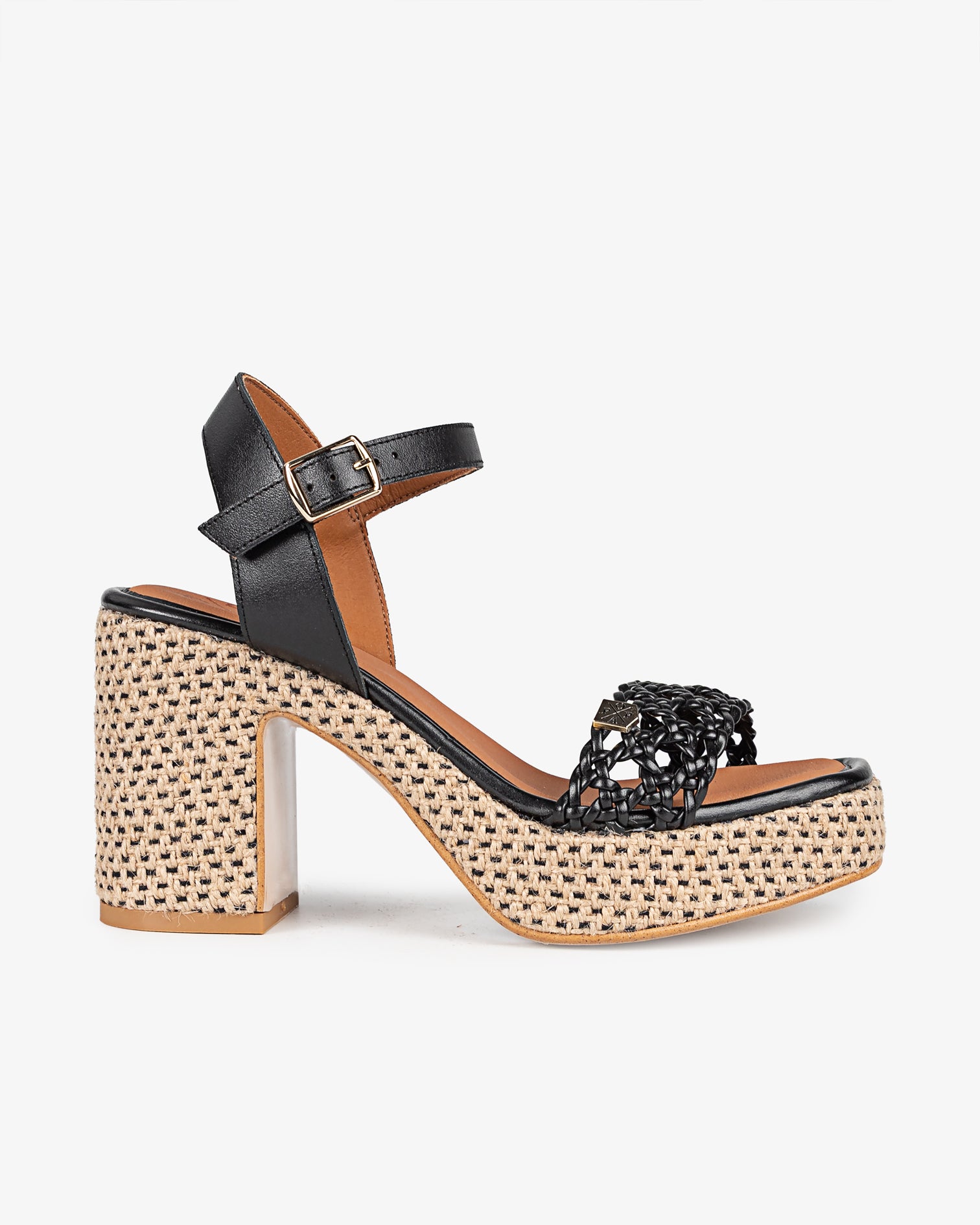 Cuña Tacón Markai Croche Negro 35