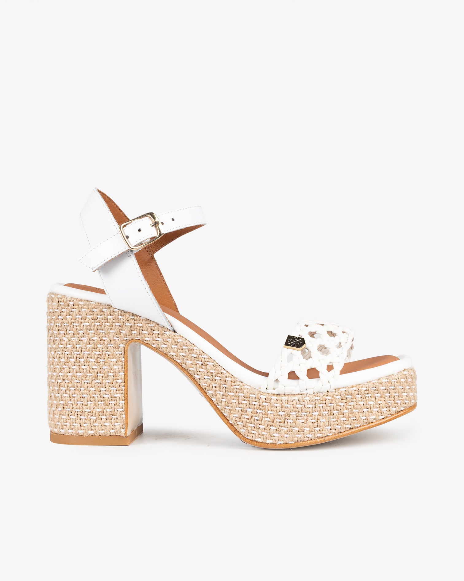 Cuña Tacón Markai Croche Blanco 35