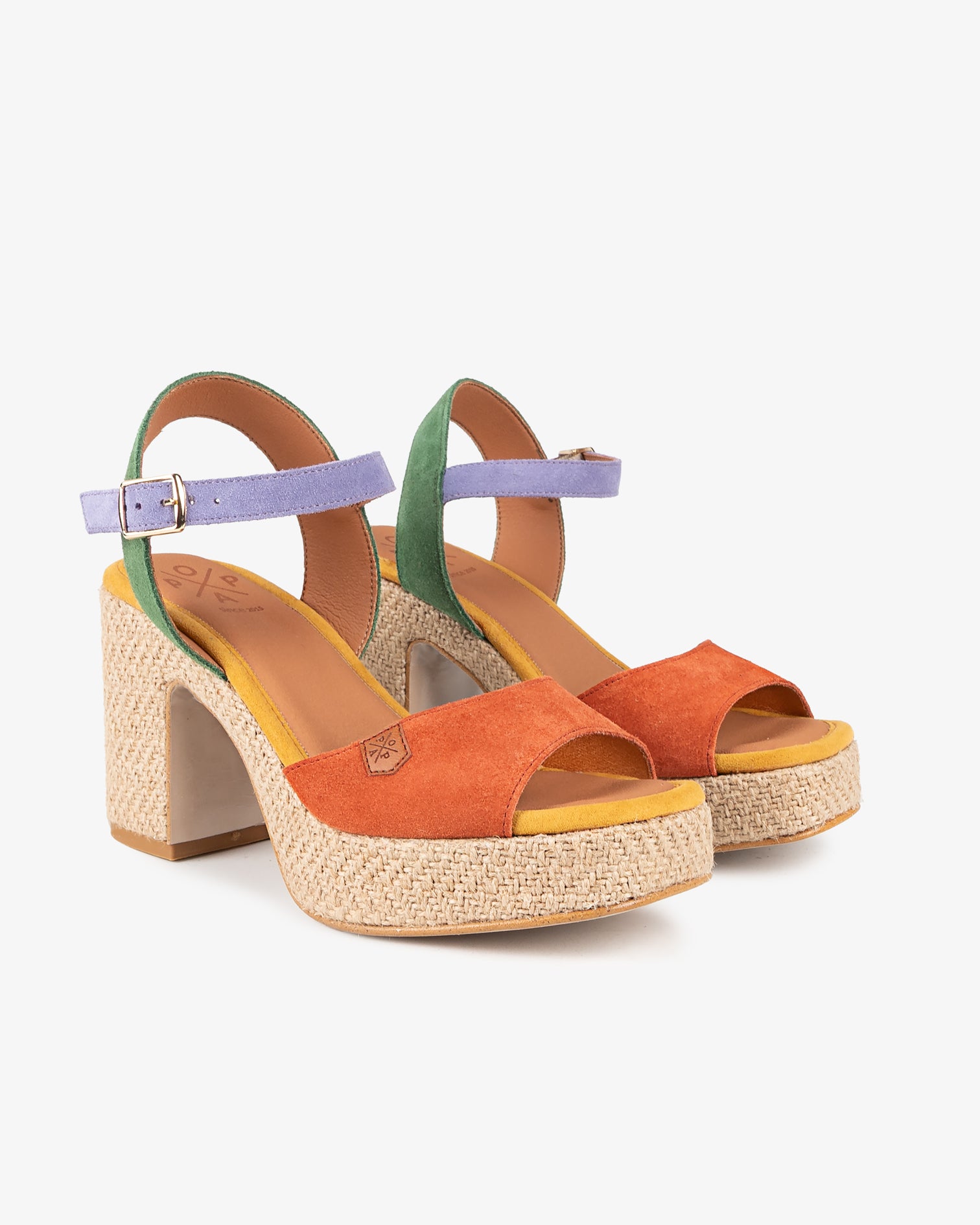 Sandalia Tacón Marsella Serraje Multicolor 35