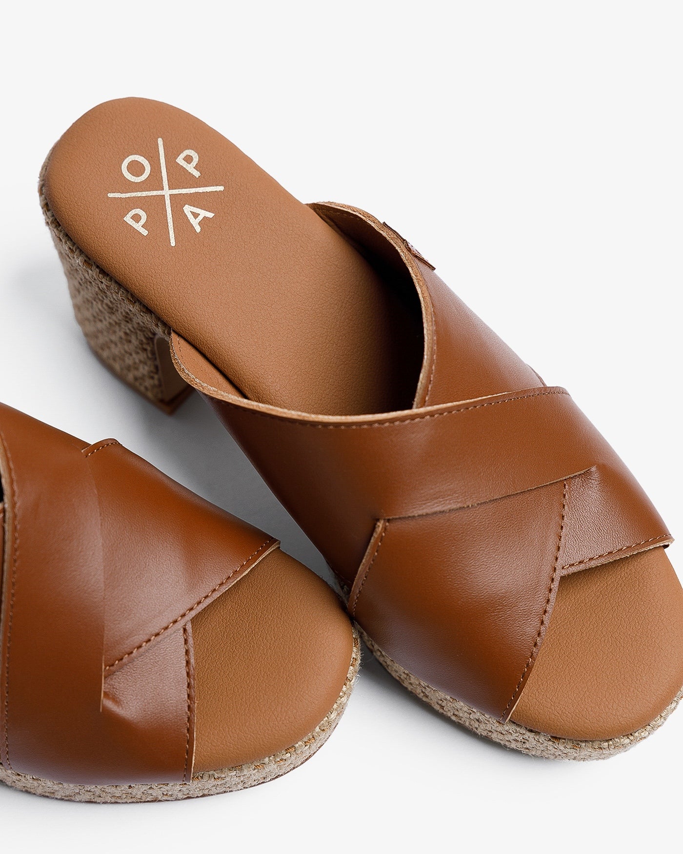 Sandale Melibea en cuir couleur cuir