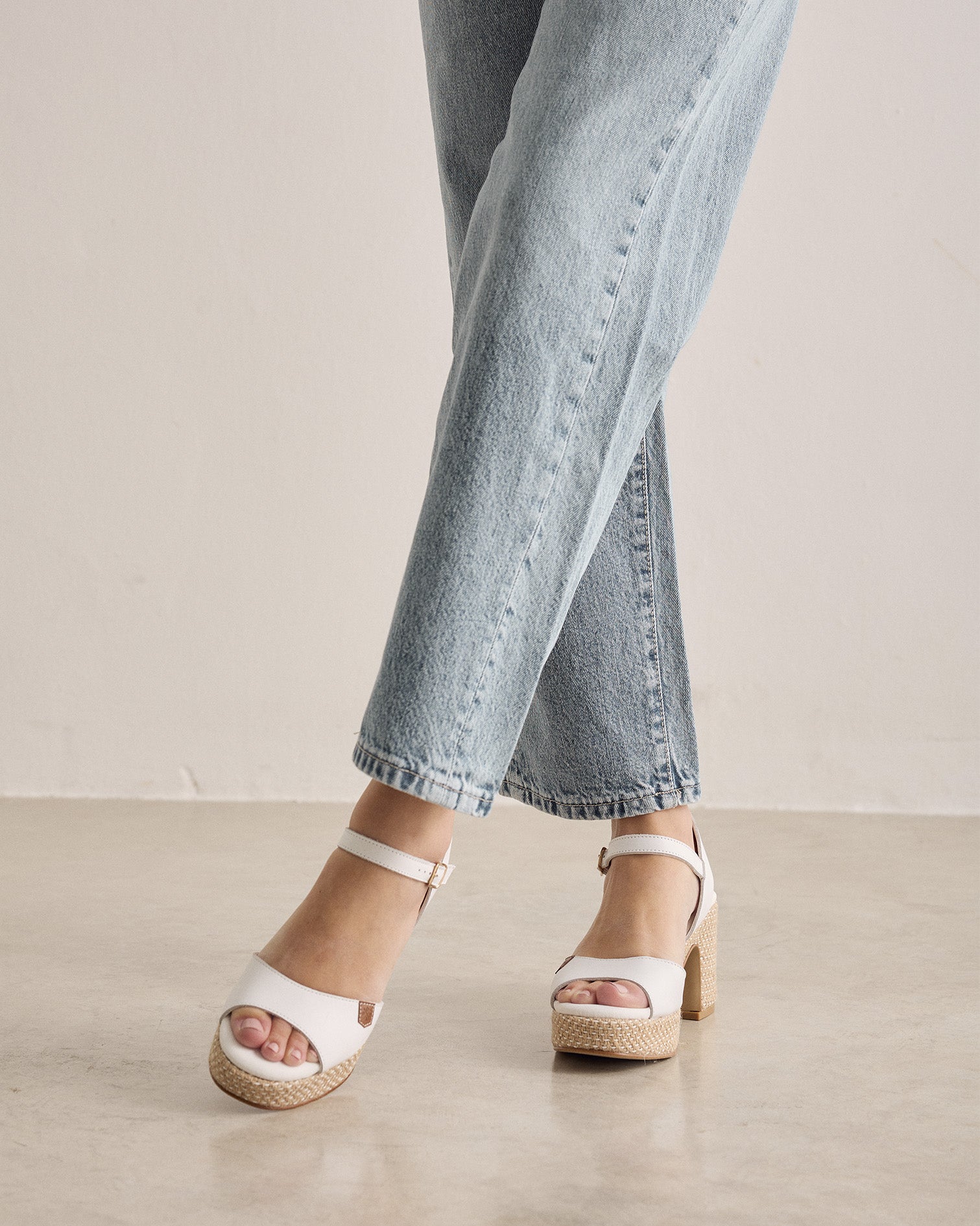 Sandalia Daira Piel Blanco