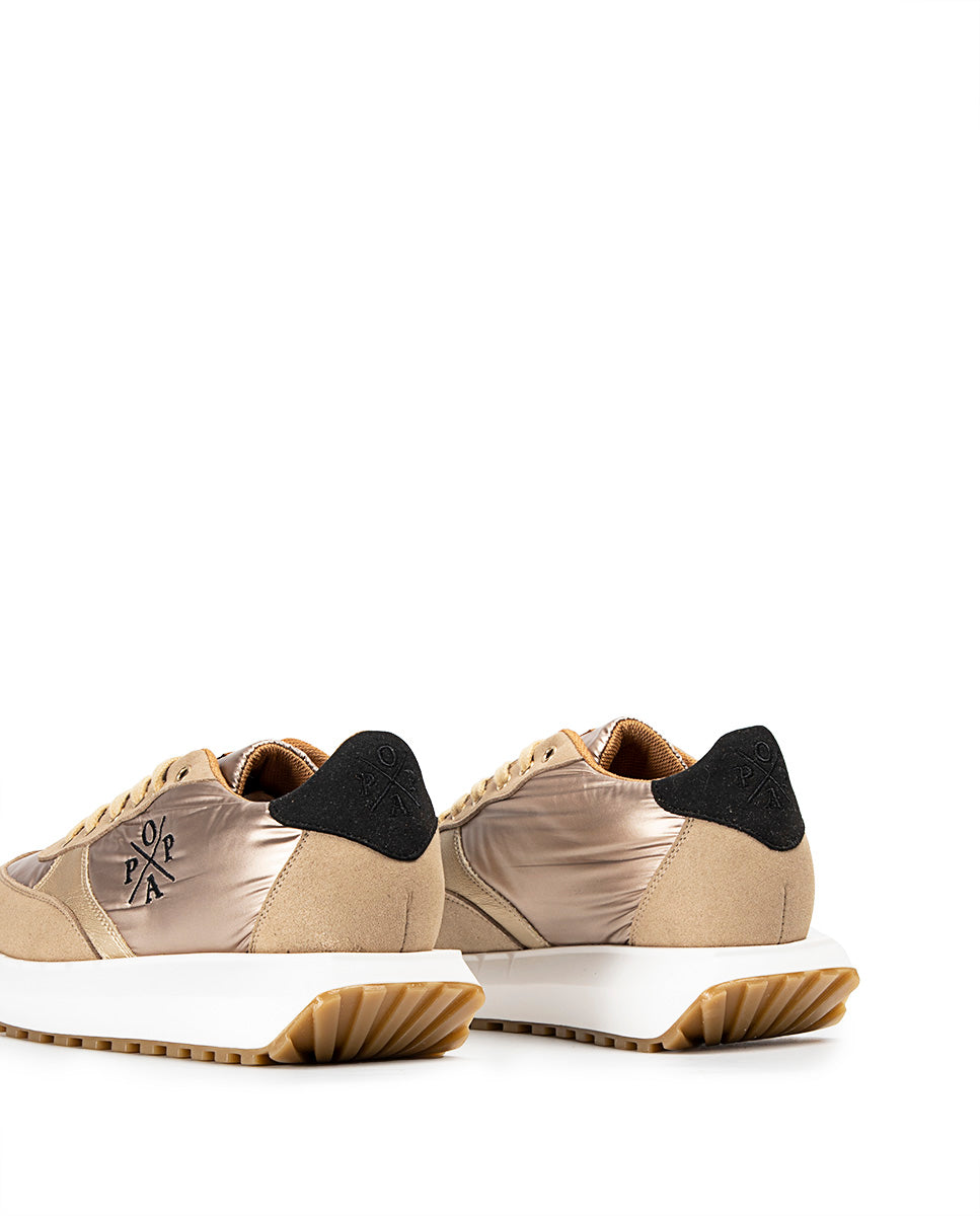 Zapatilla Inés Laminado Platino