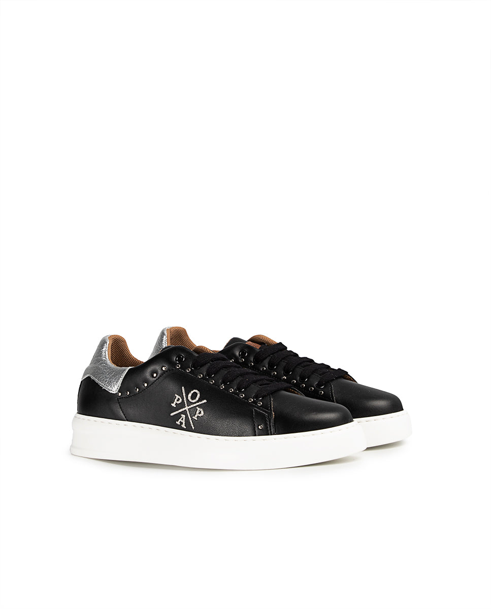 Zapatilla Vicort Adornos Negro
