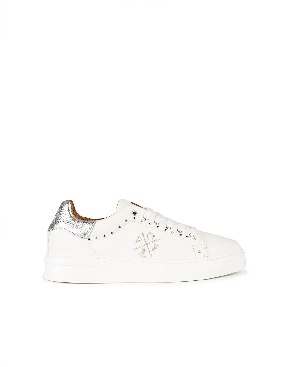 Zapatilla Vicort Adornos Blanco