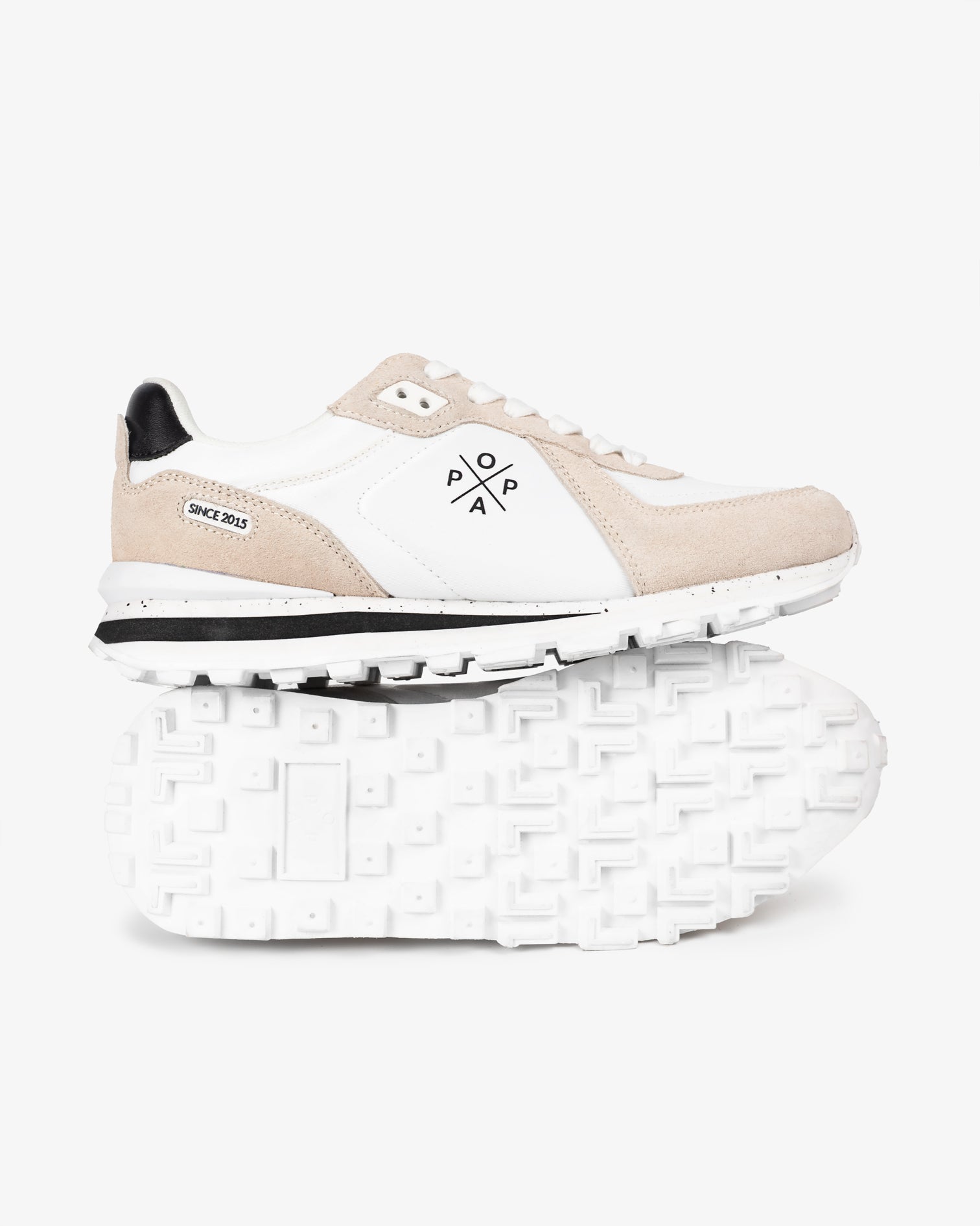 Zapatilla Blake Nylon Beig y Blanco