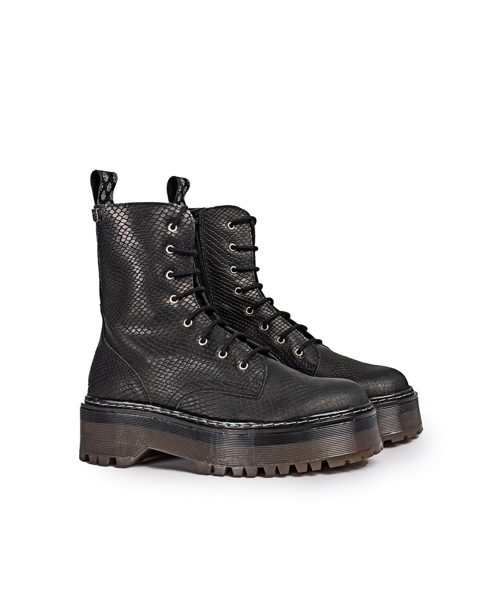 Bota Davinia Snake Negro
