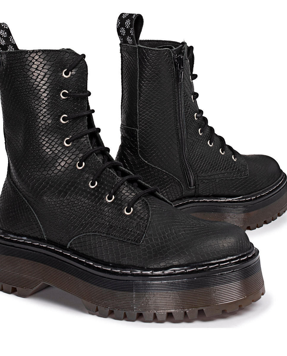 Bota Davinia Snake Negro