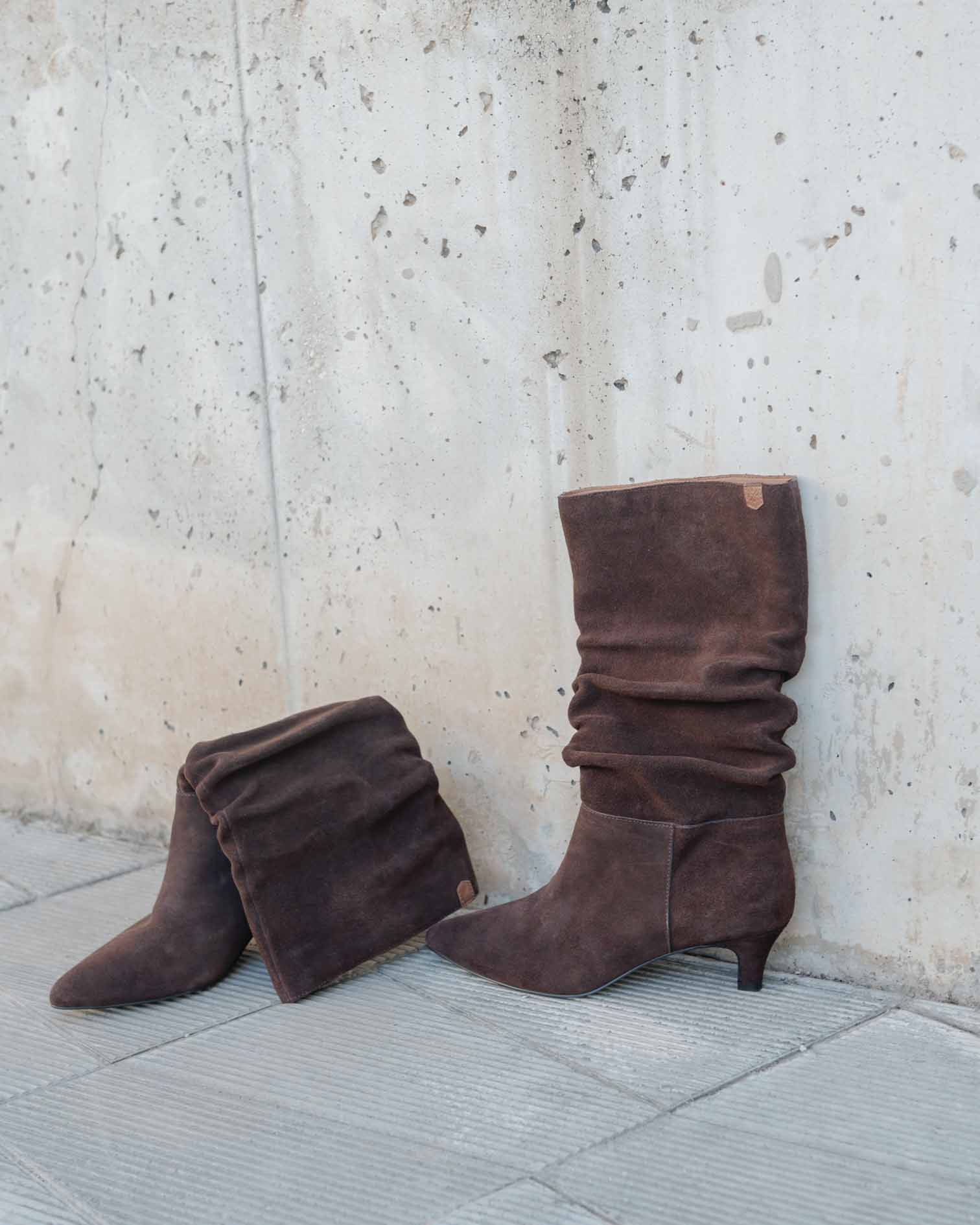 Bota Media de Piel Marrón Nirvana