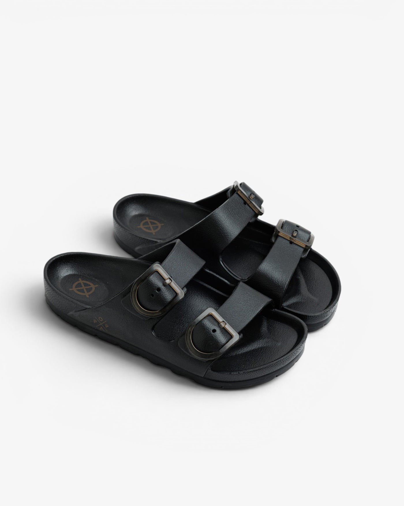 Sandalia Plana Aqua Buye Negro Gris
