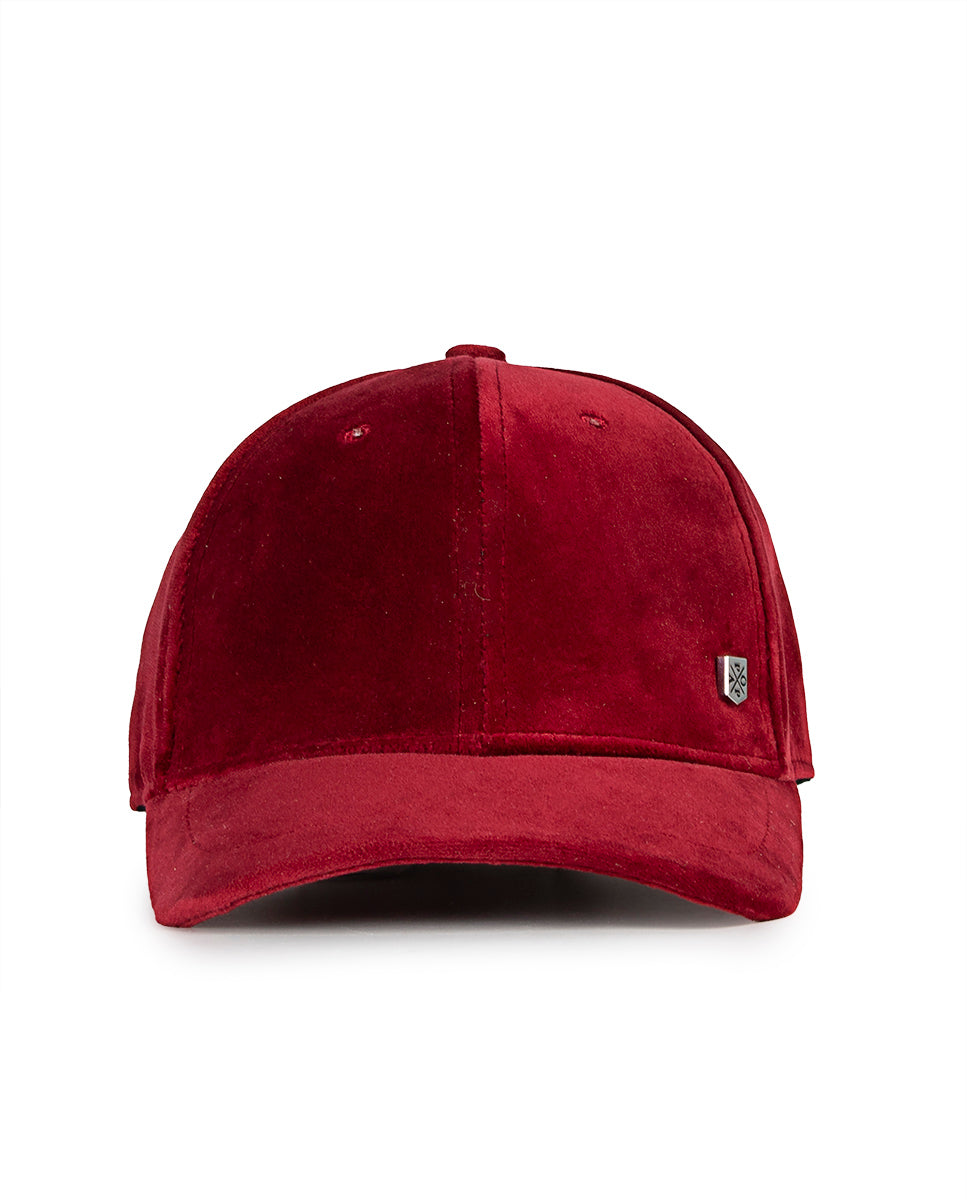 Gorra Popa Terciopelo Burdeos