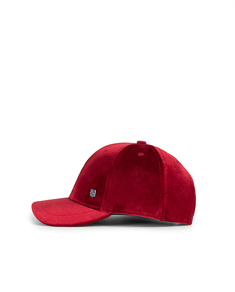 Gorra Popa Terciopelo Burdeos