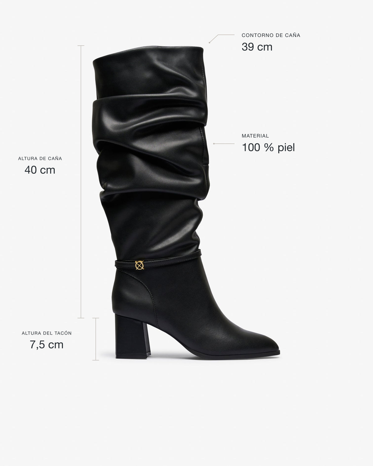Bota Negra de Mujer Kanazawai