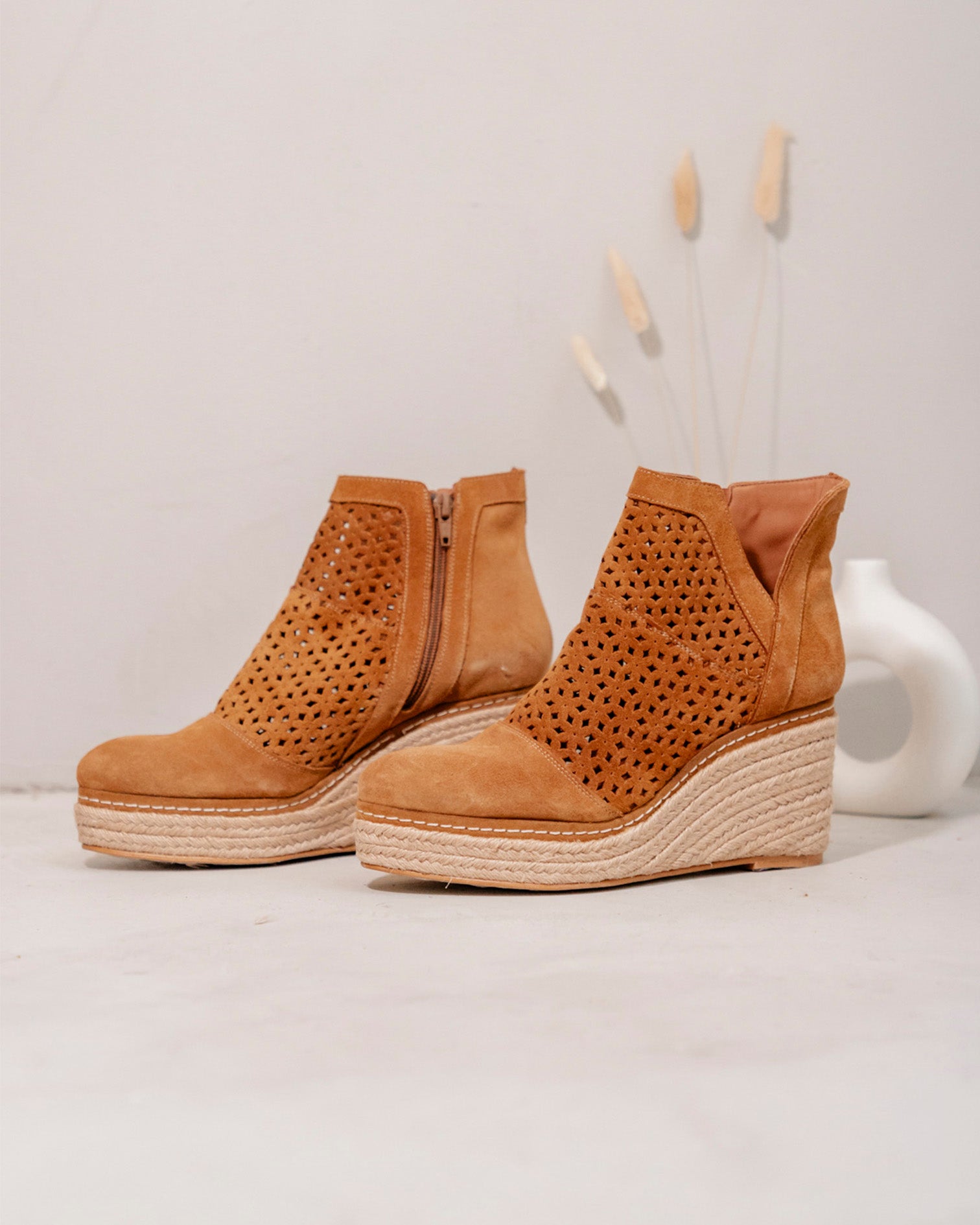 Ira Boot with Perforated Suede Leather